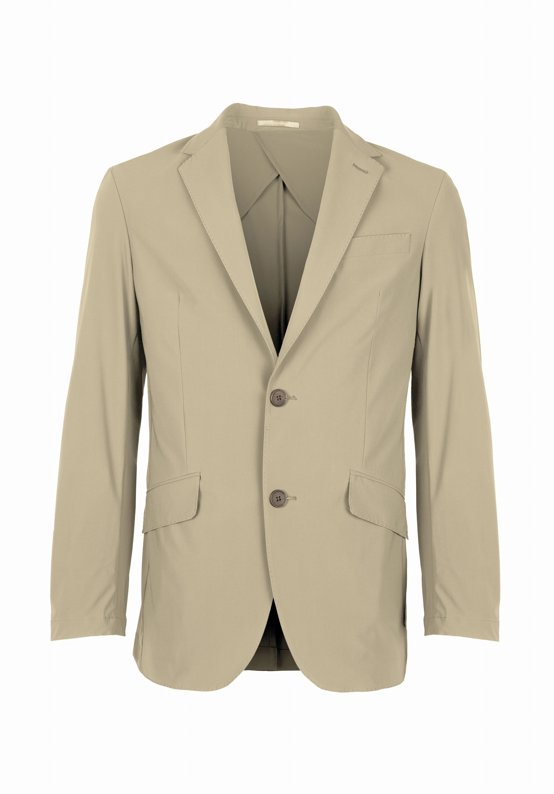 Shirt van katoen en cashmere | Beige