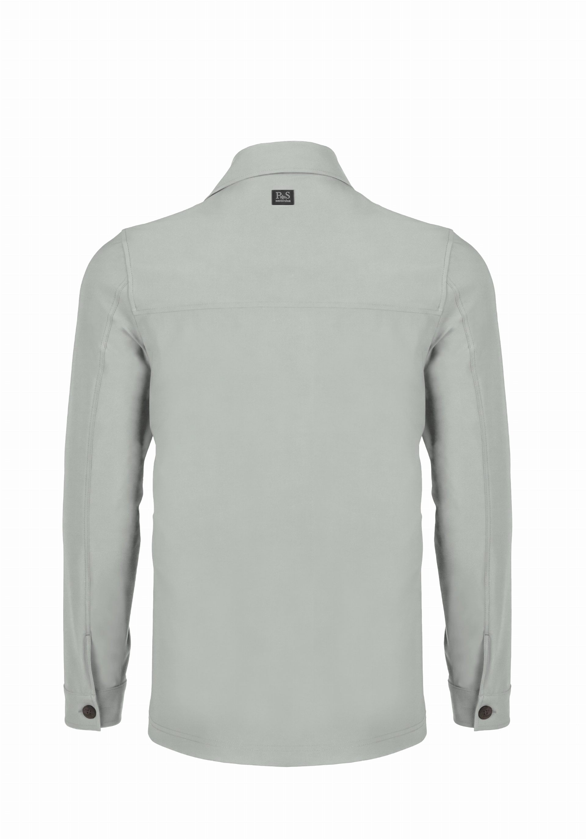 Shirt van katoen en cashmere | Grey