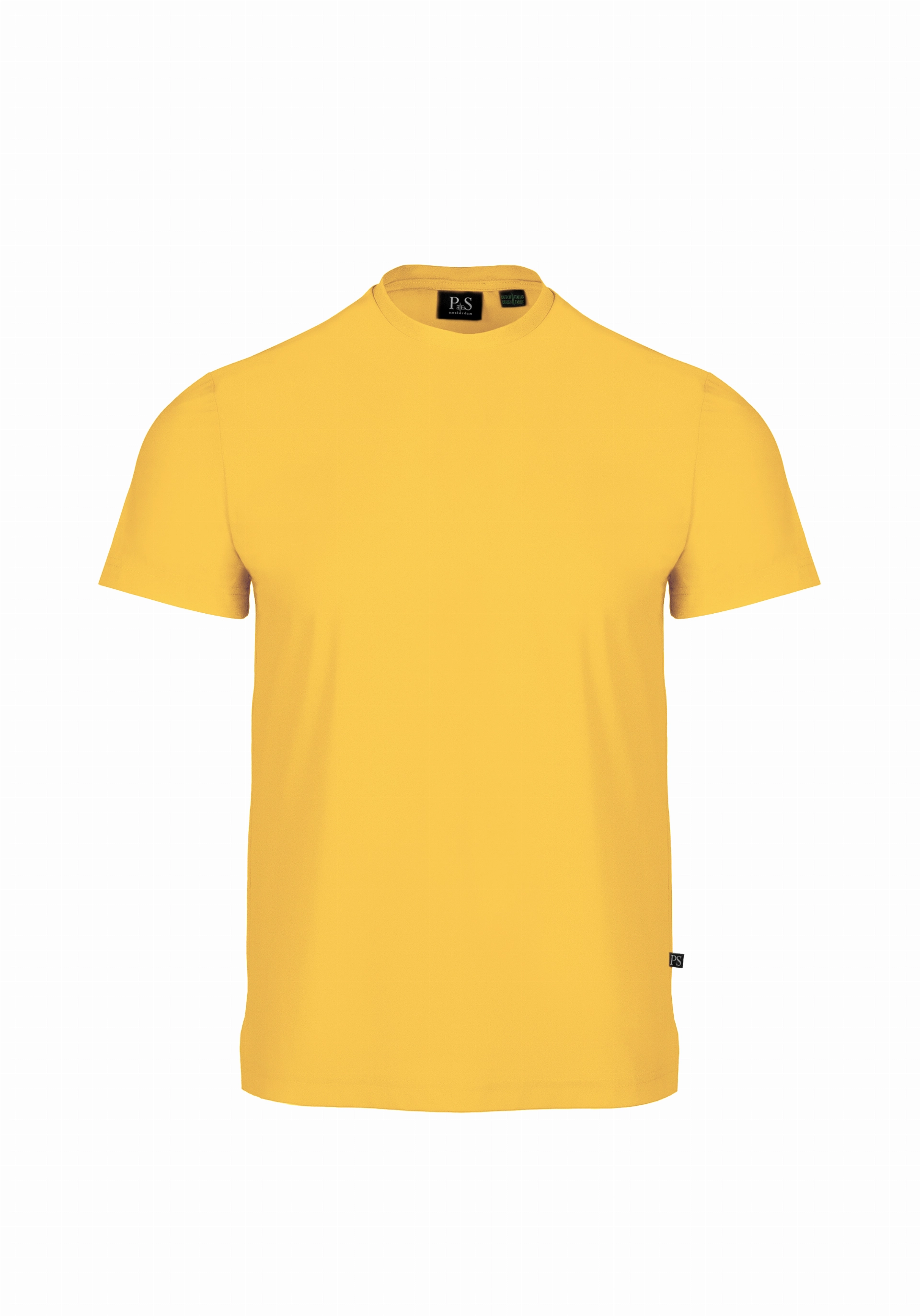 Shirt van katoen en cashmere | Yellow