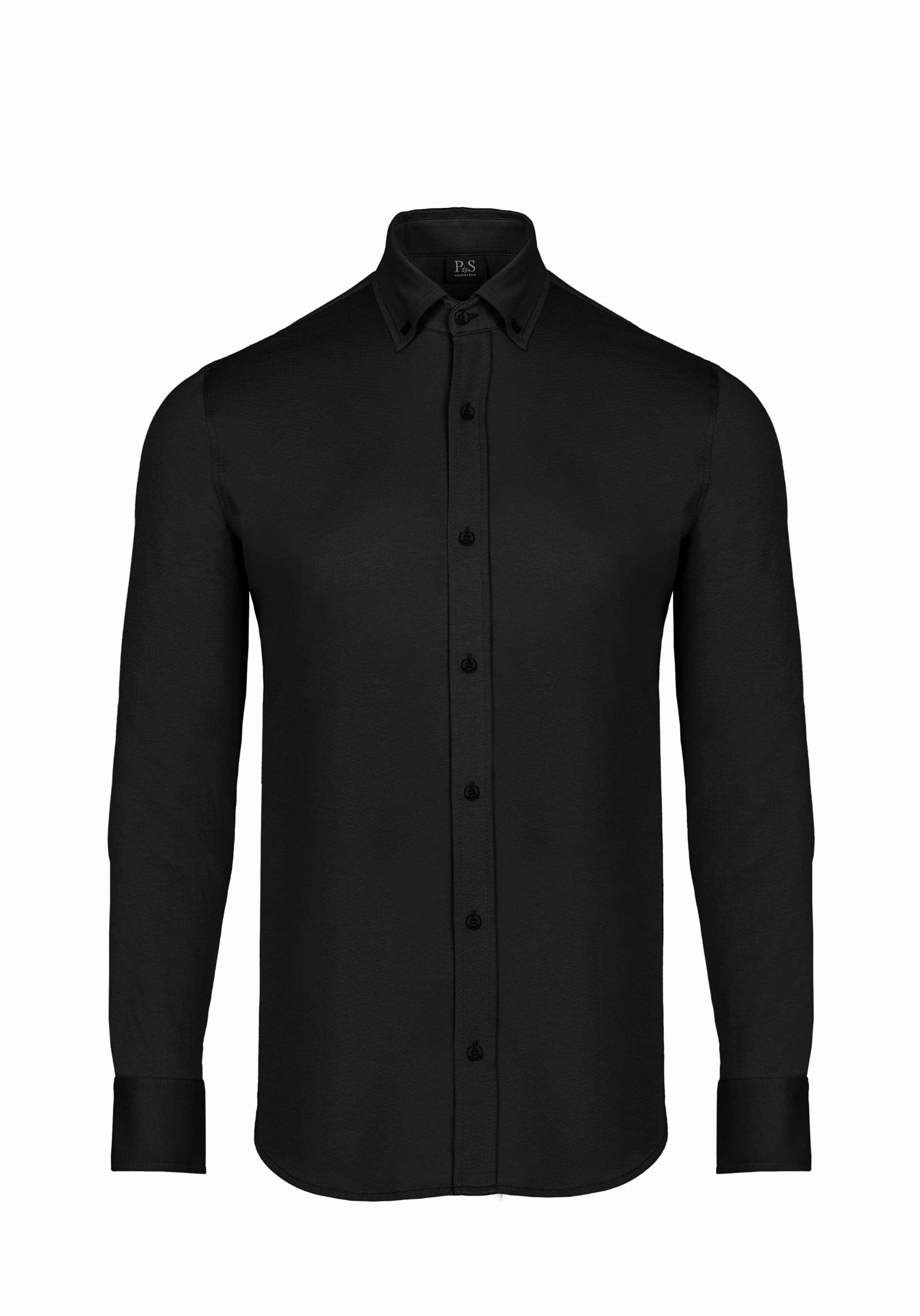 Shirt van katoen en cashmere | Black