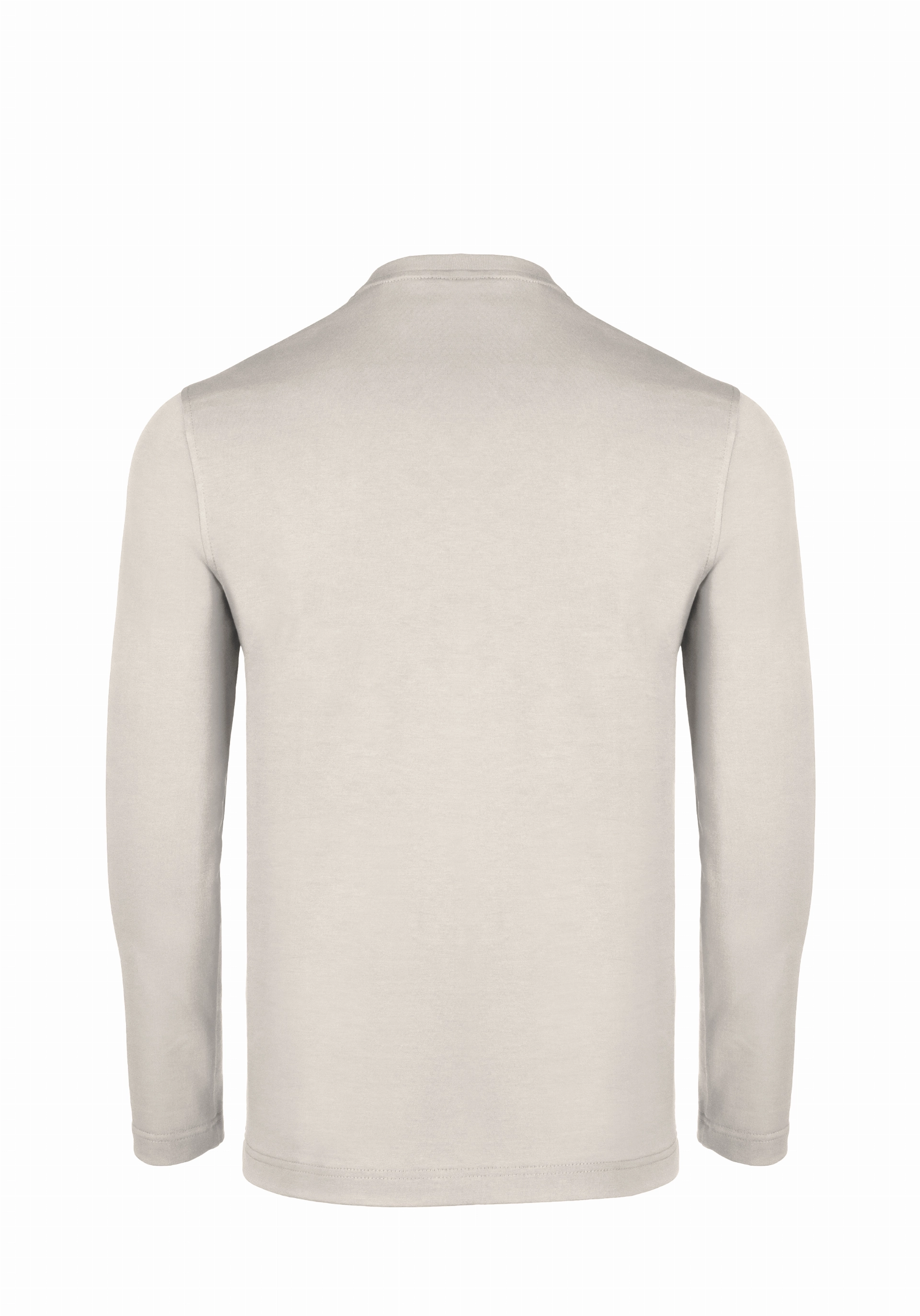 Shirt van katoen en cashmere | Beige