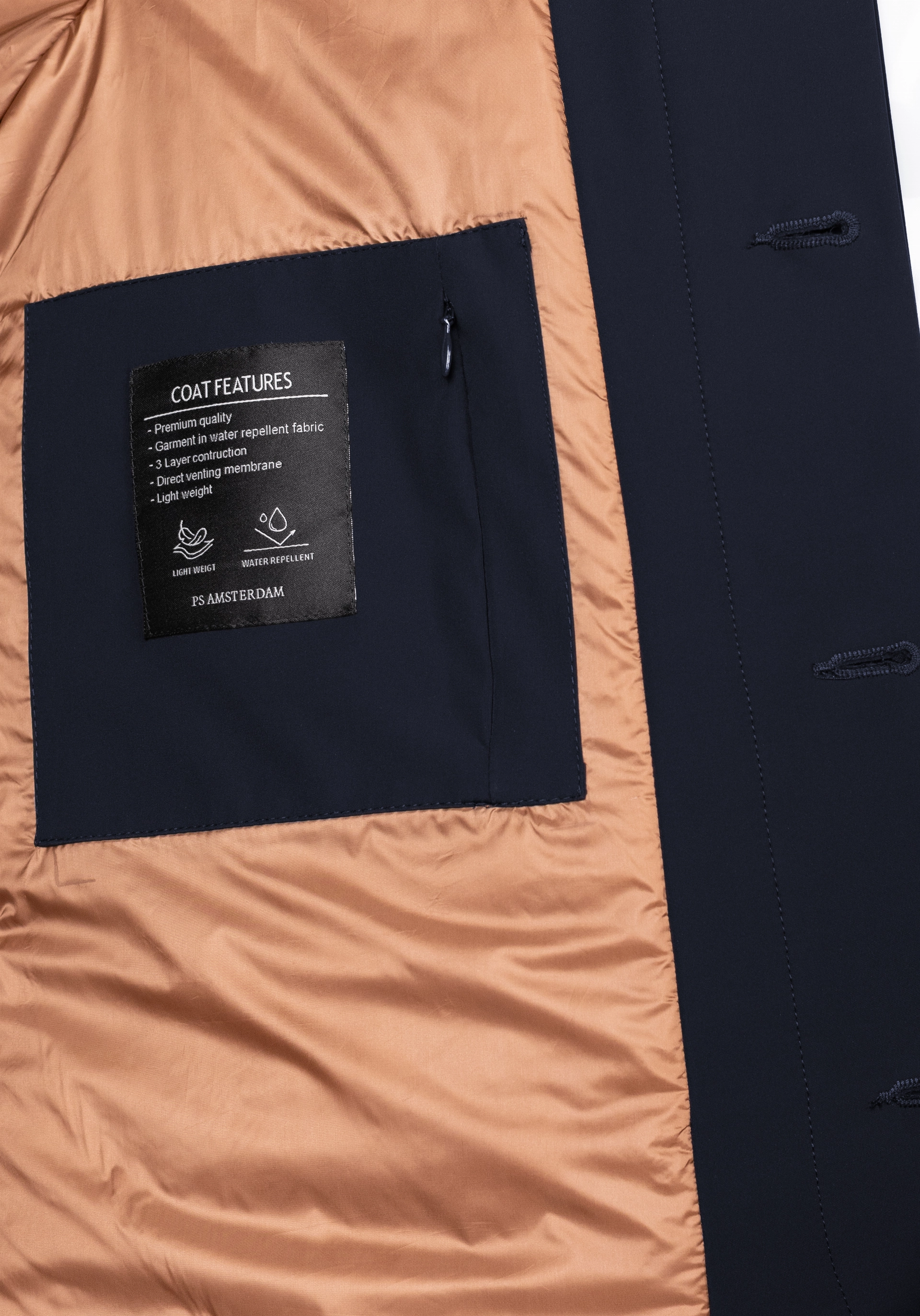 Shirt van katoen en cashmere | Blue