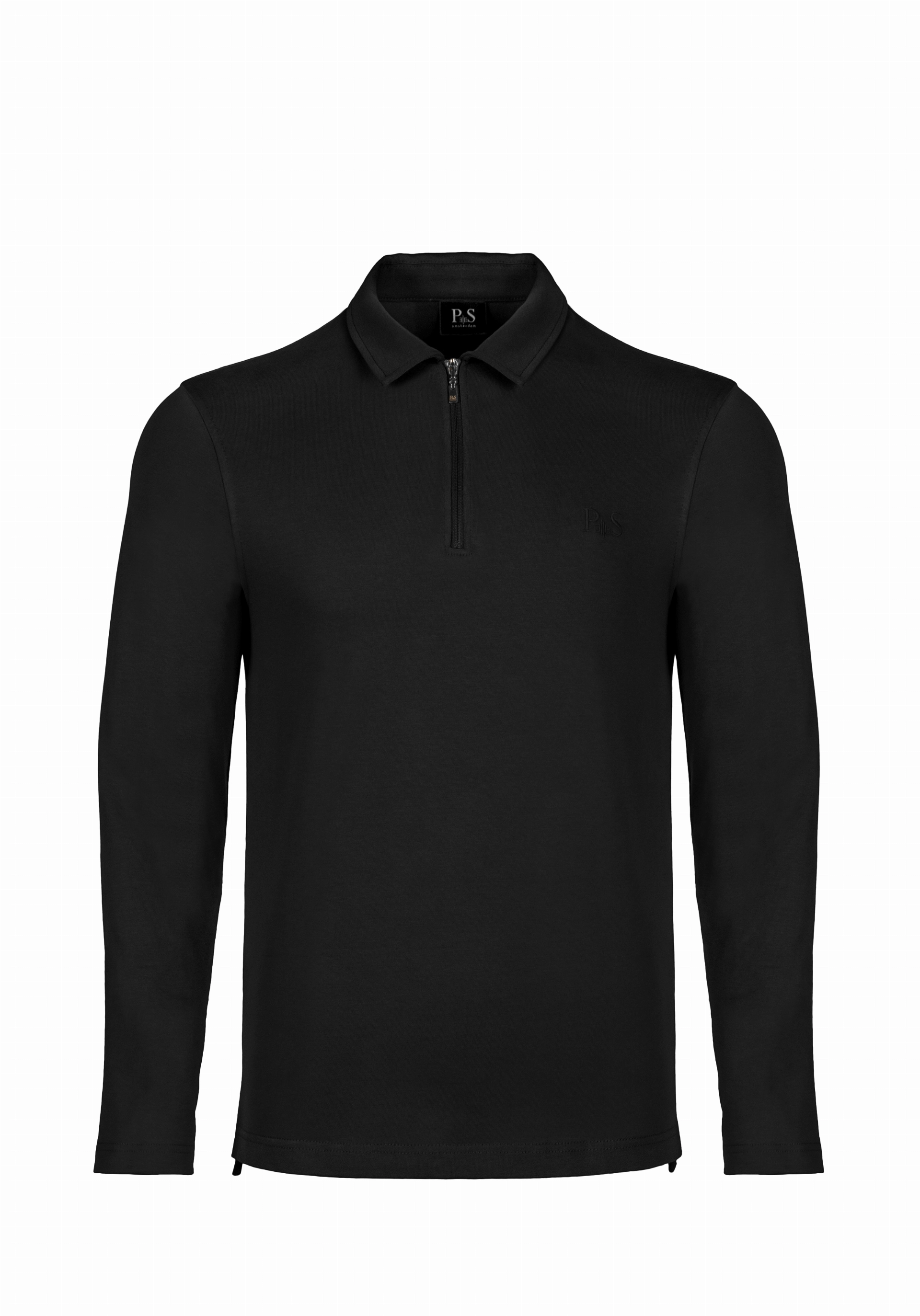 Shirt van katoen en cashmere | Black