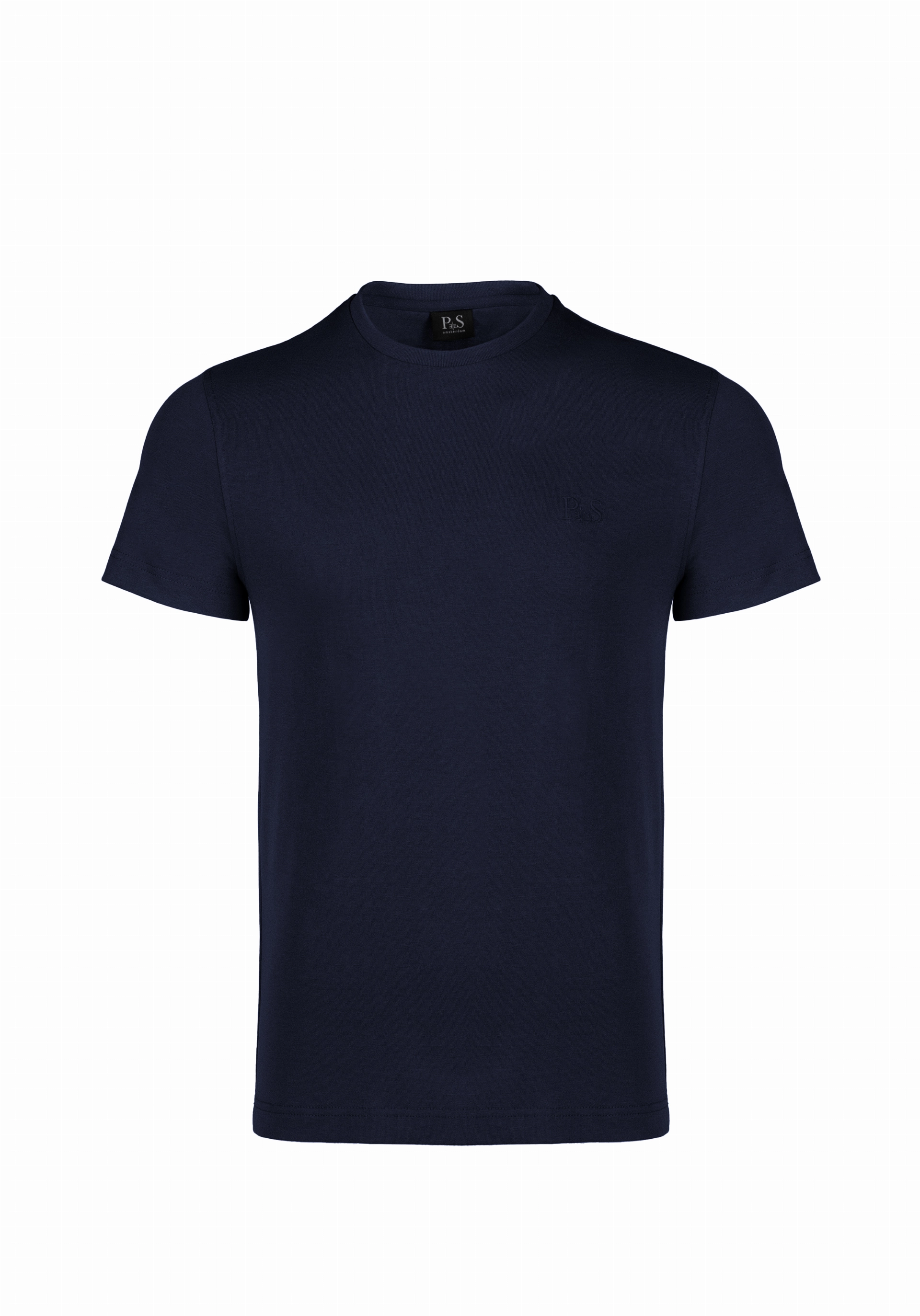 Shirt van katoen en cashmere | Blue