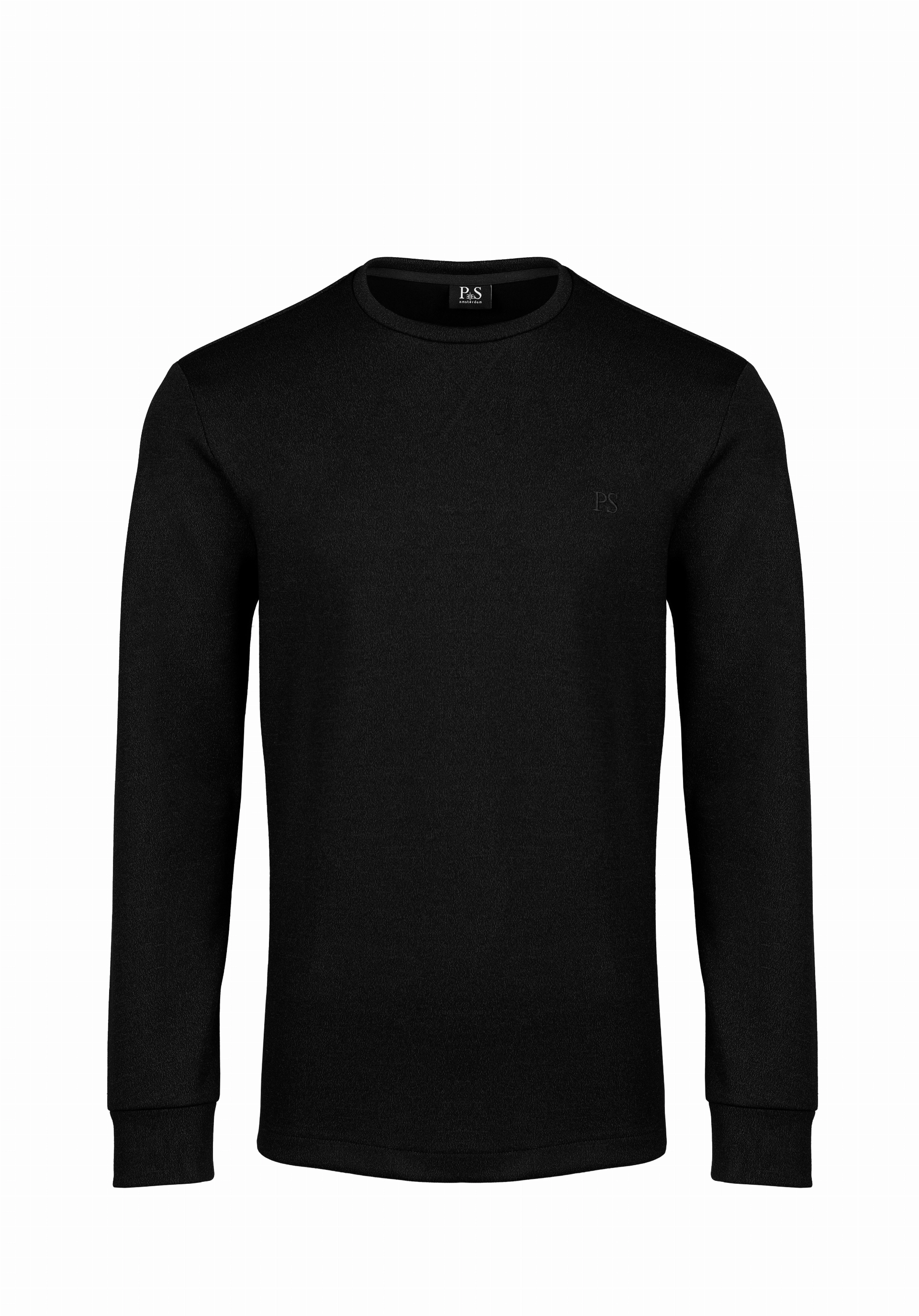 Shirt van katoen en cashmere | Black