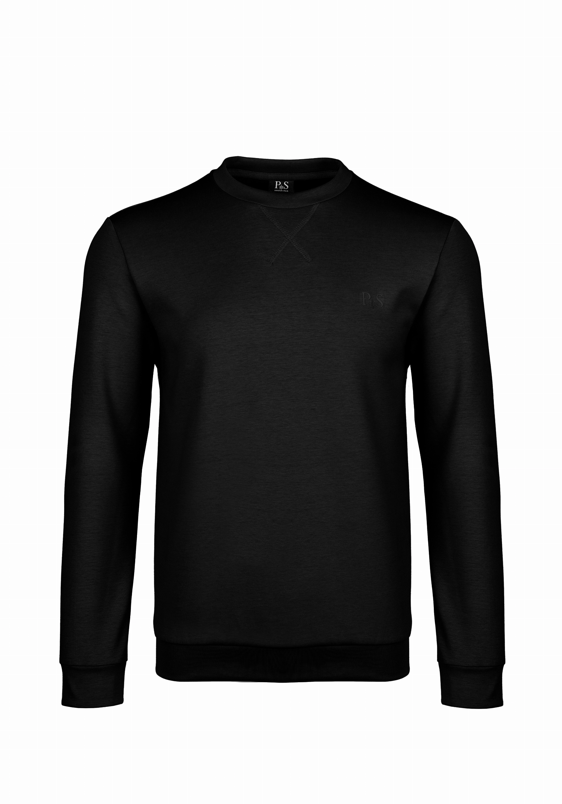 Shirt van katoen en cashmere | Black