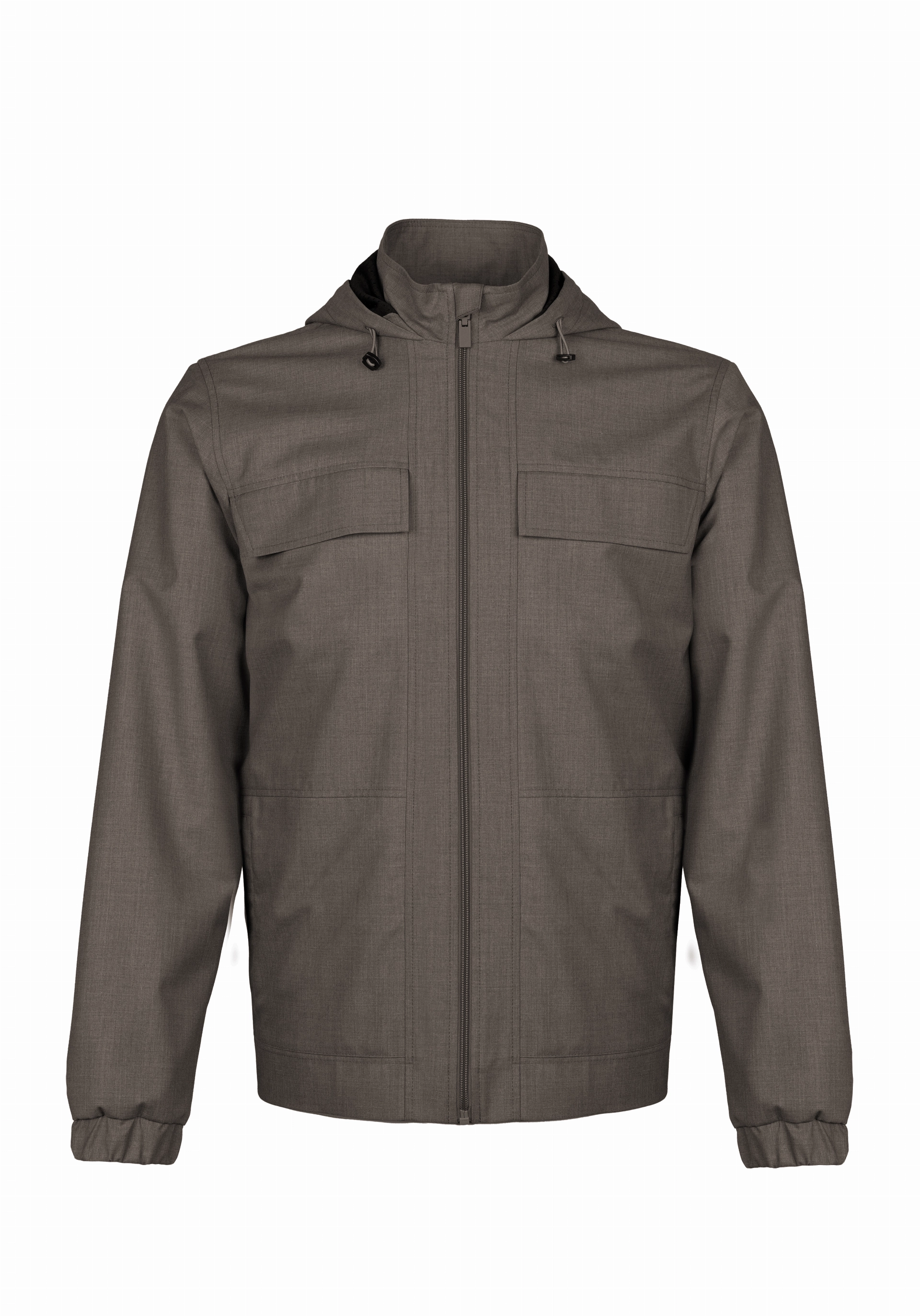 Shirt van katoen en cashmere | Brown