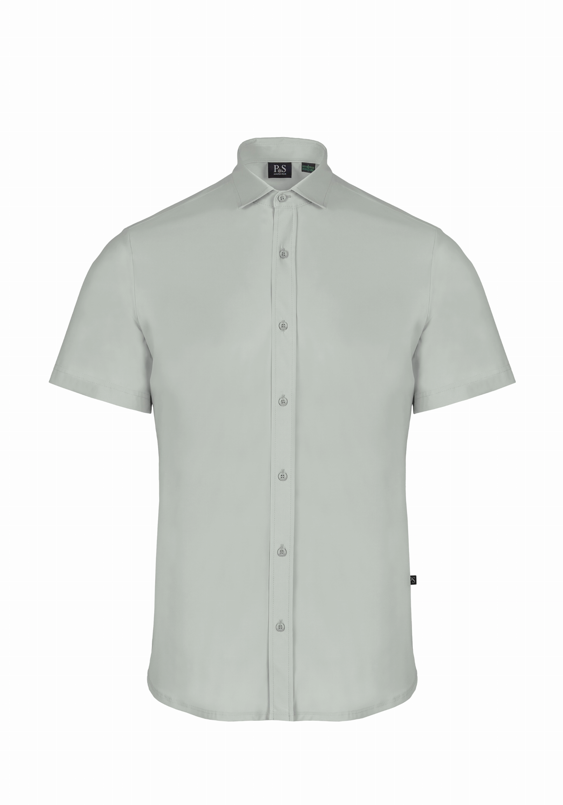Shirt van katoen en cashmere | Grey