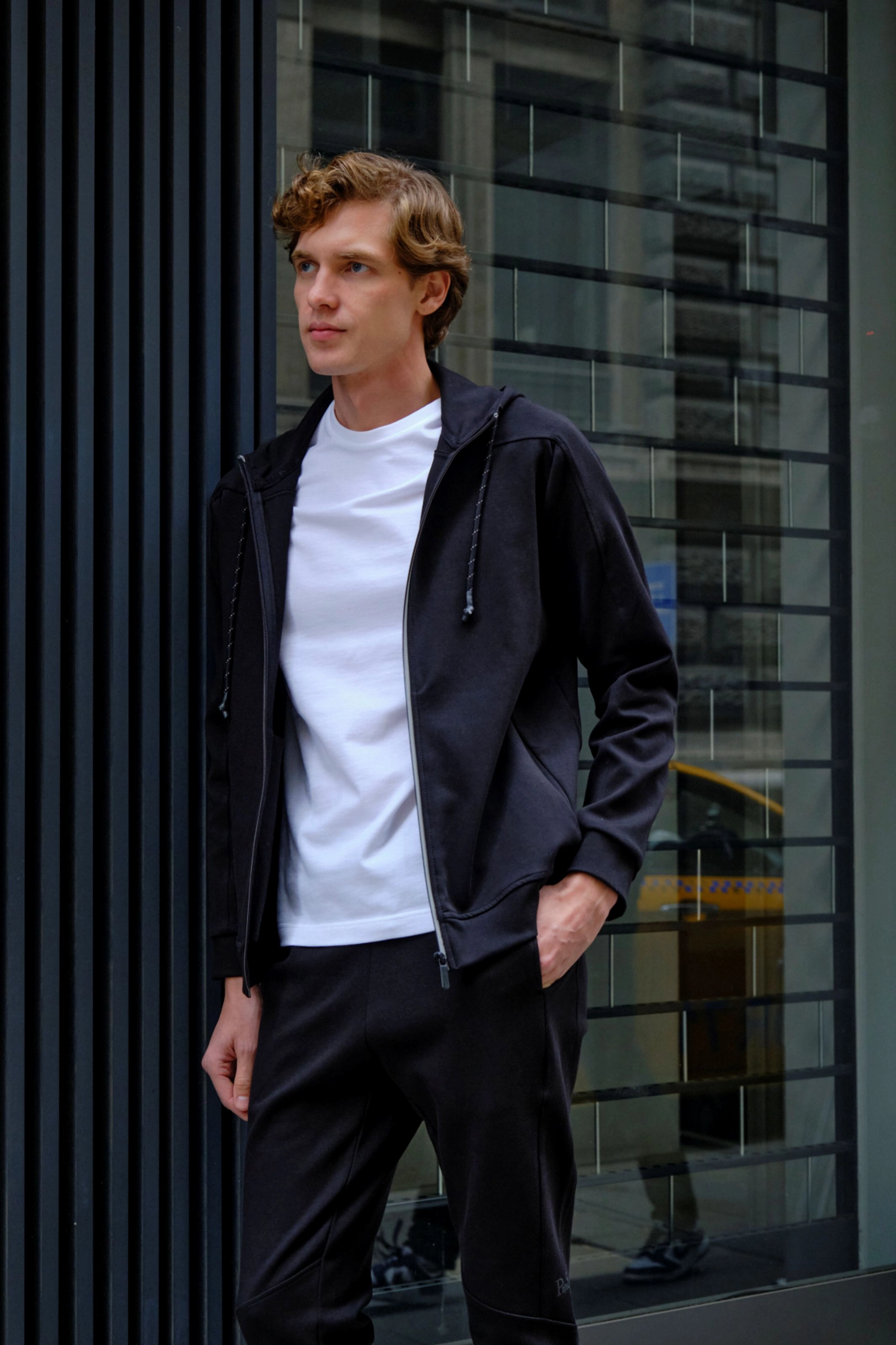 Shirt van katoen en cashmere | Black