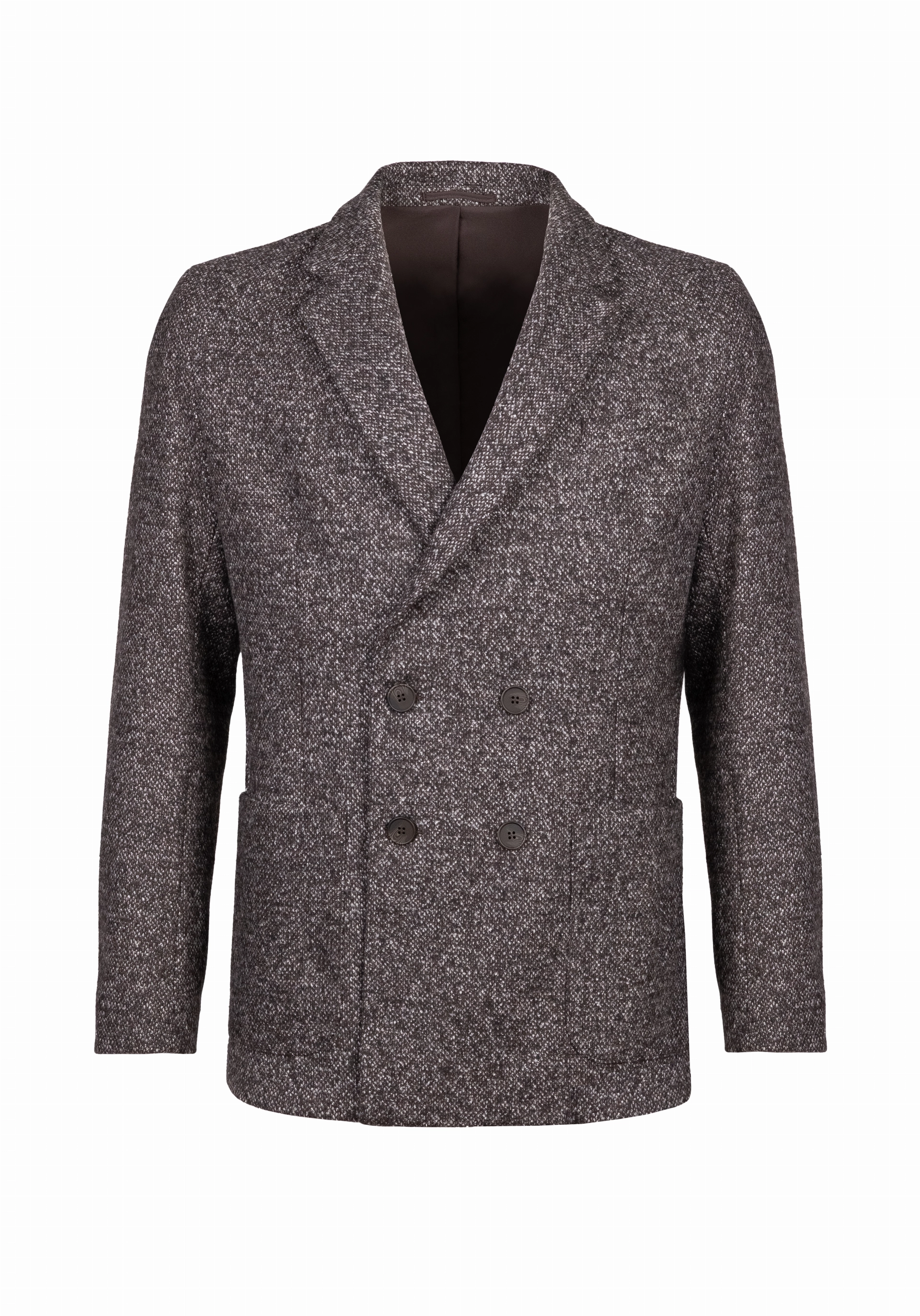 Shirt van katoen en cashmere | Brown