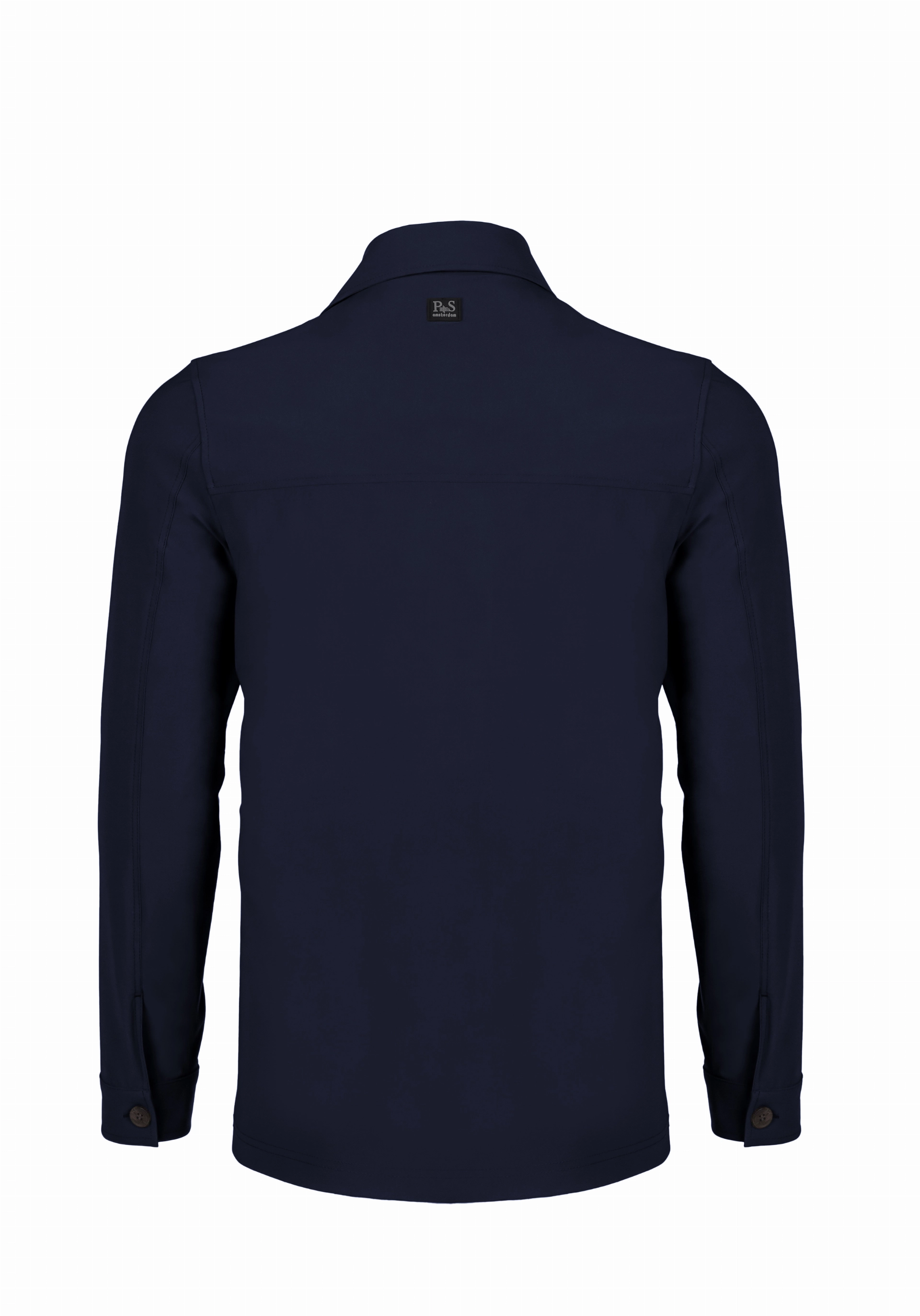 Shirt van katoen en cashmere | Blue