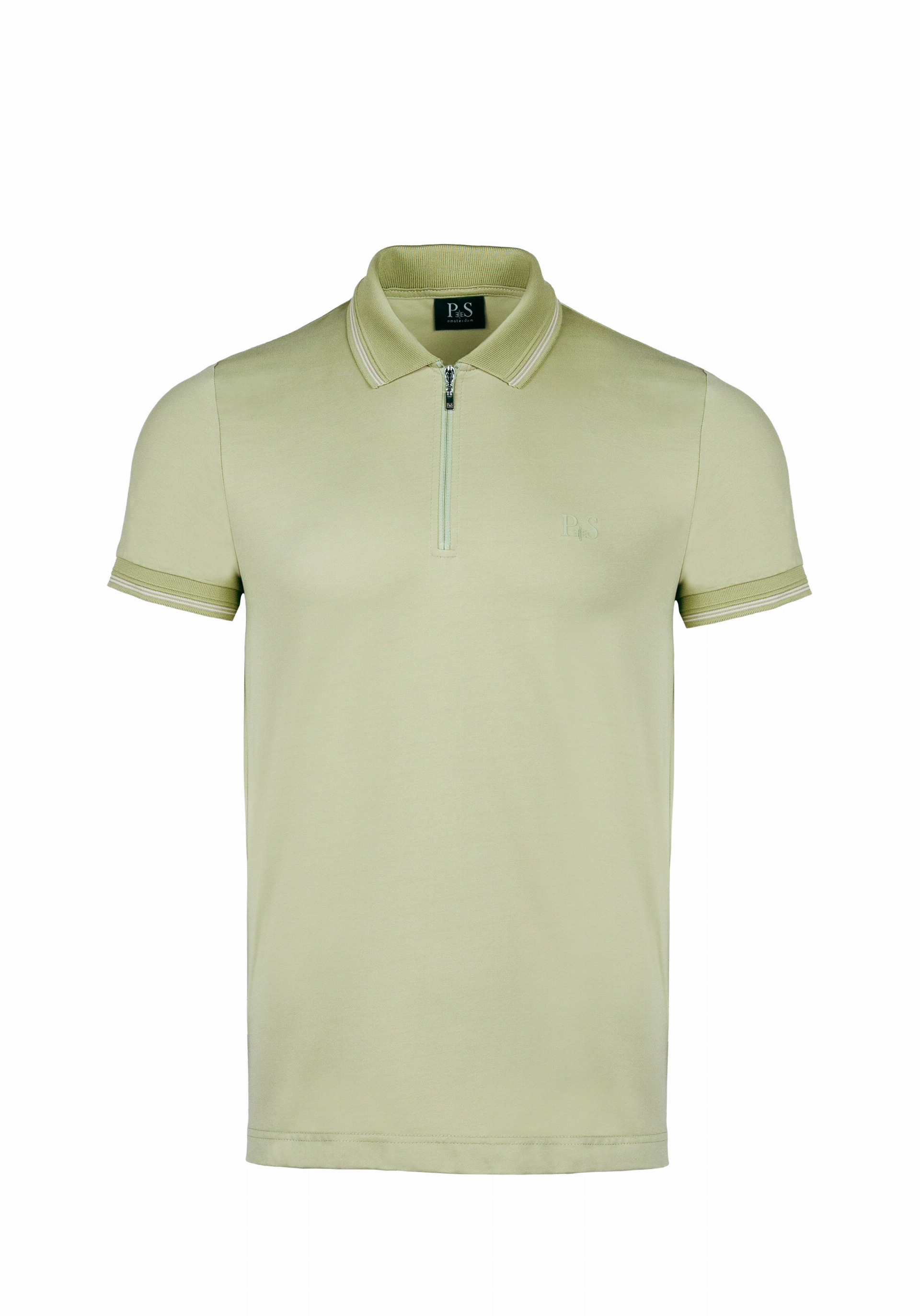Shirt van katoen en cashmere | Green