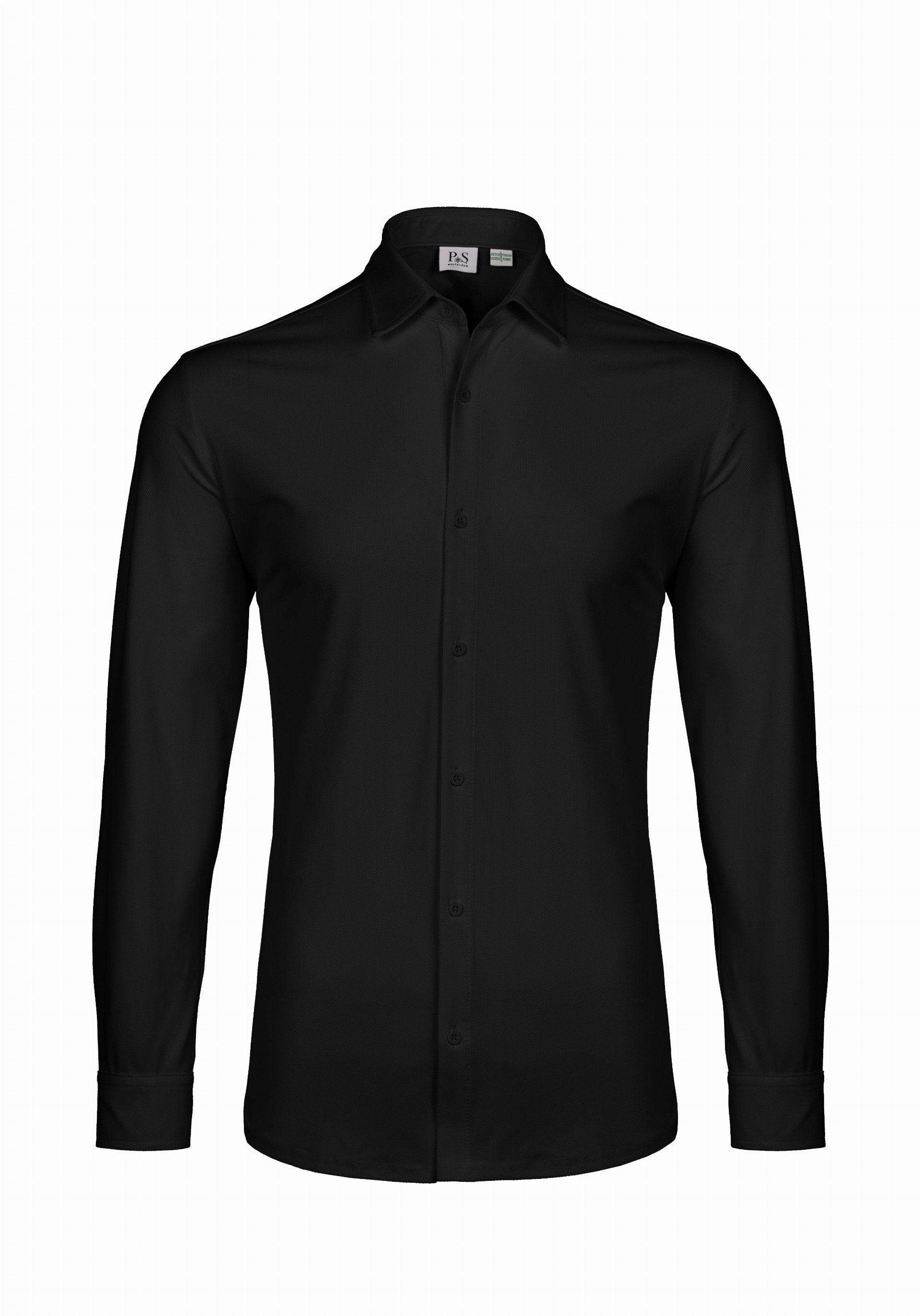 Shirt van katoen en cashmere | Black