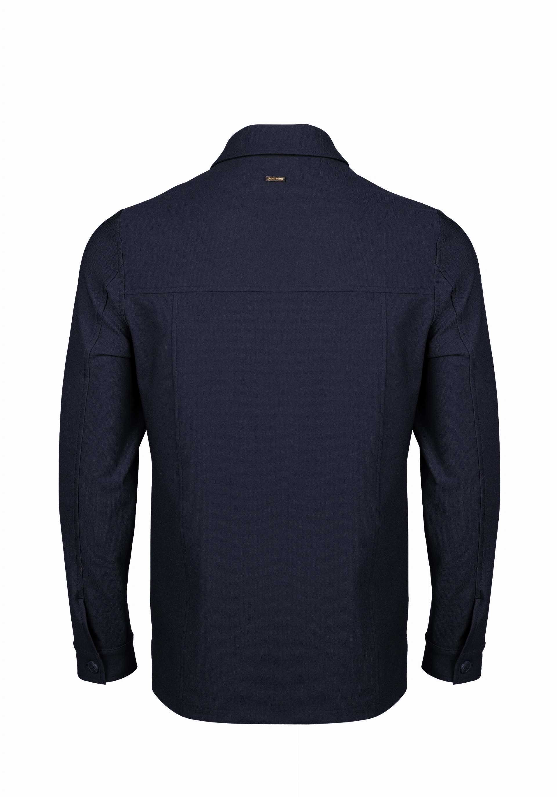 Shirt van katoen en cashmere | Blue