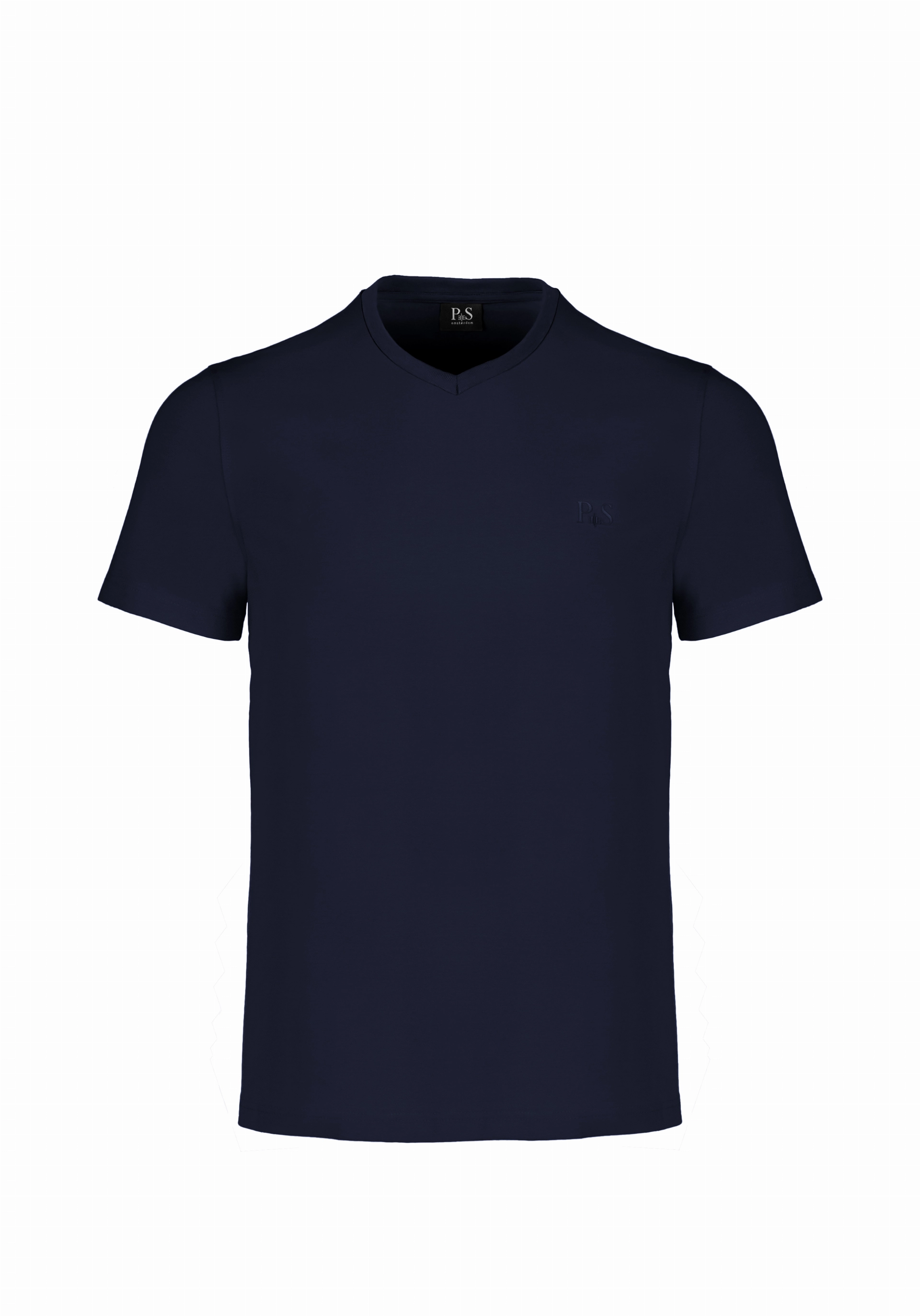 Shirt van katoen en cashmere | Blue