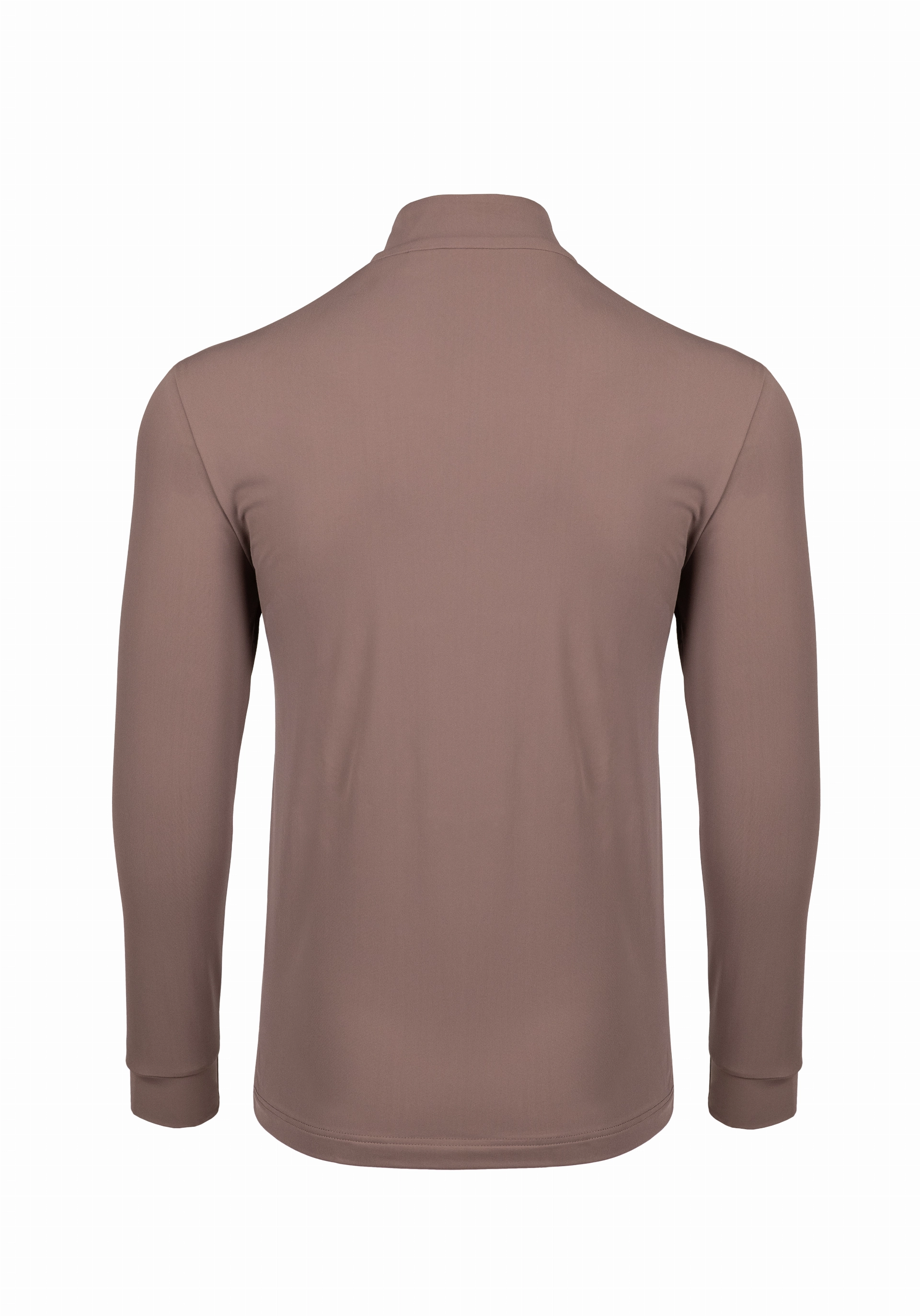 Shirt van katoen en cashmere | Brown