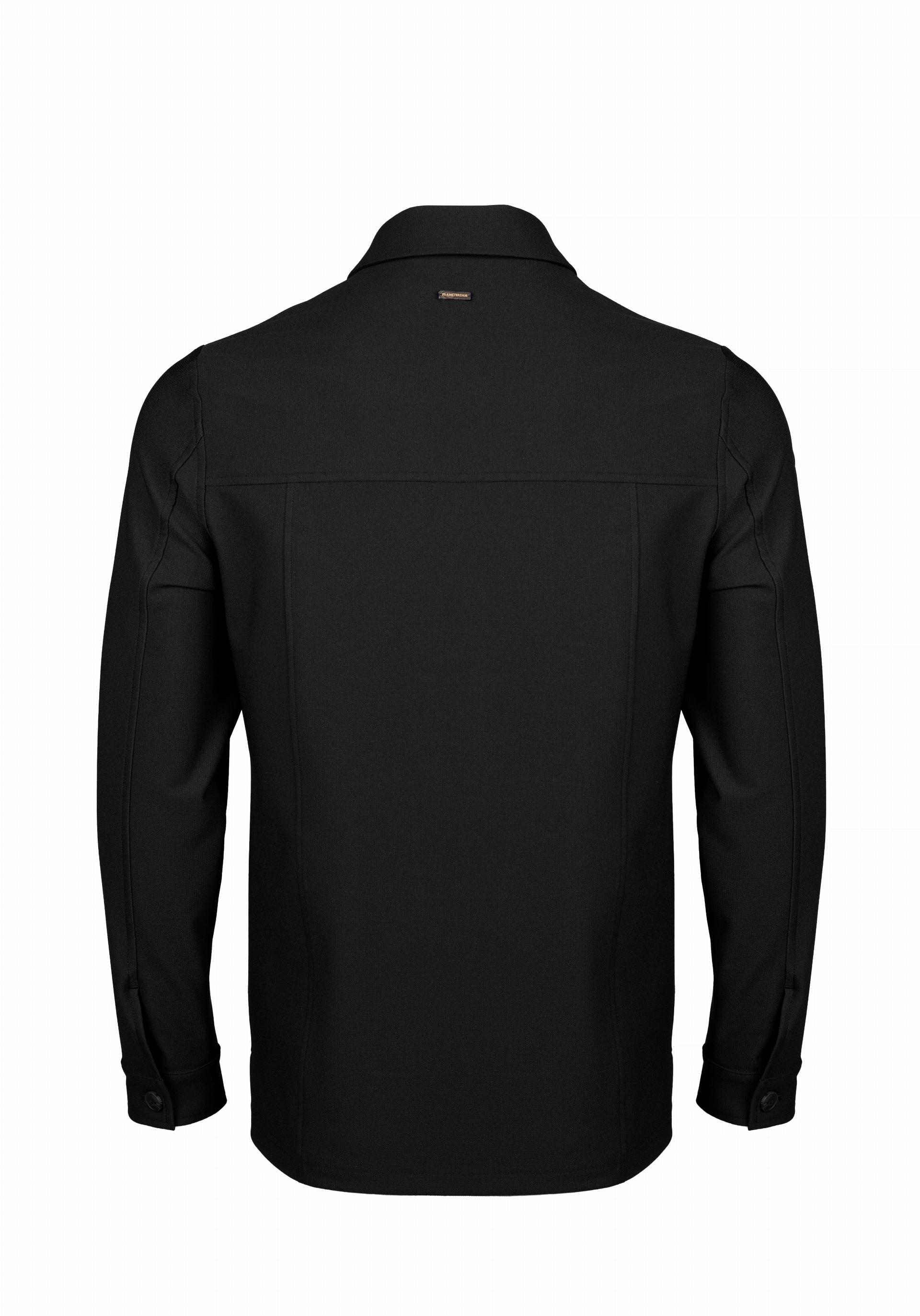 Shirt van katoen en cashmere | Black