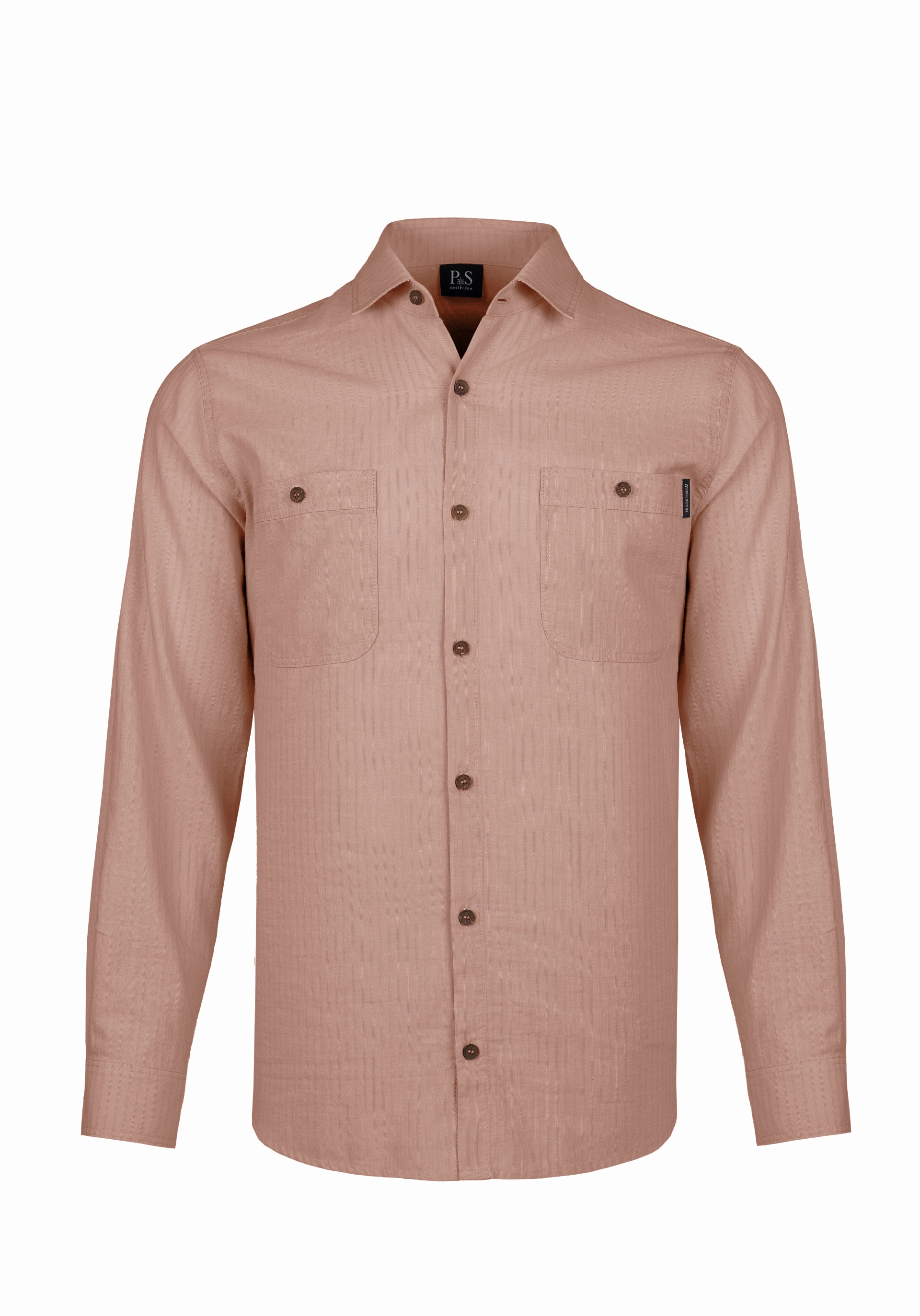 Shirt van katoen en cashmere | Coral