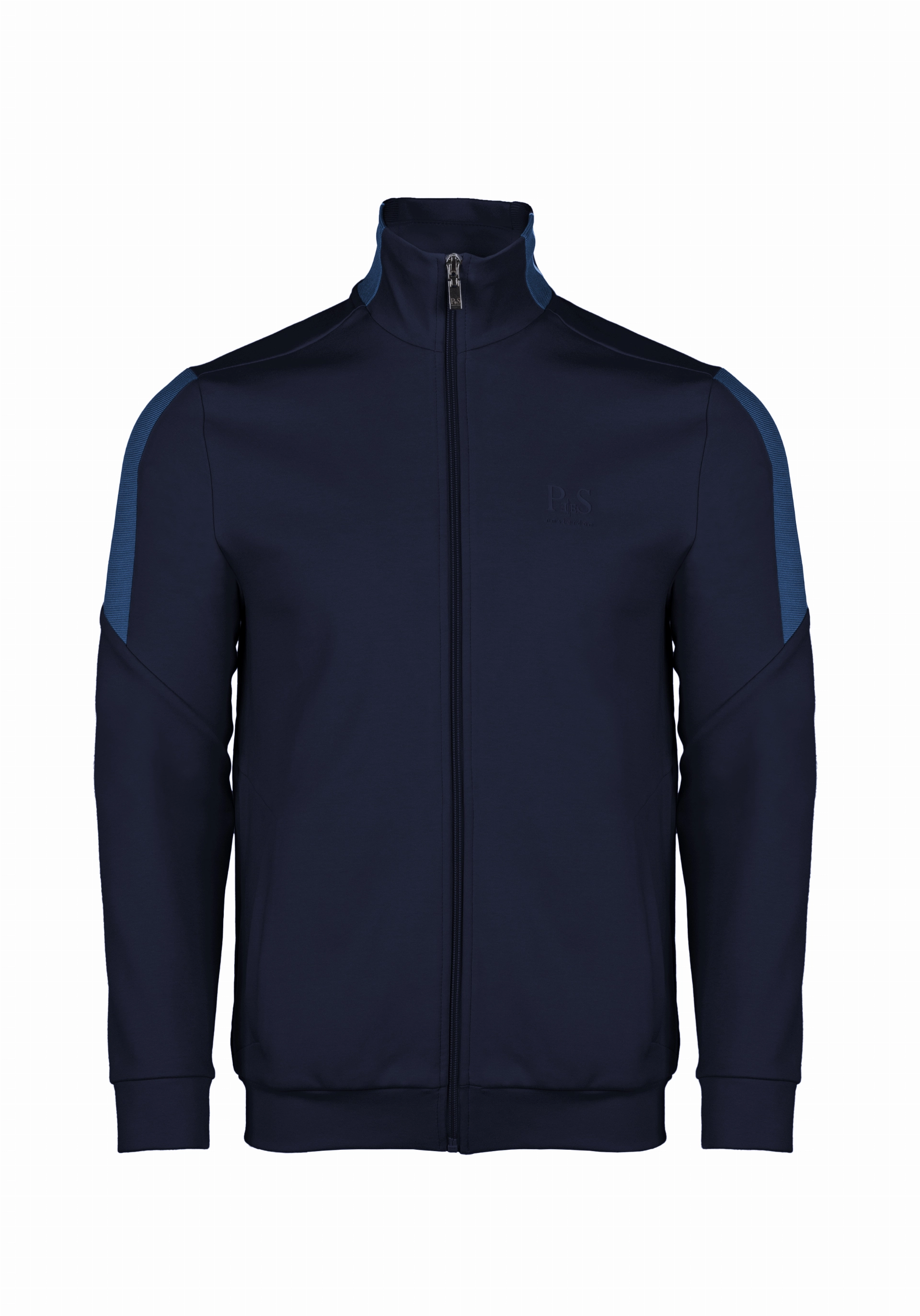 Shirt van katoen en cashmere | Blue