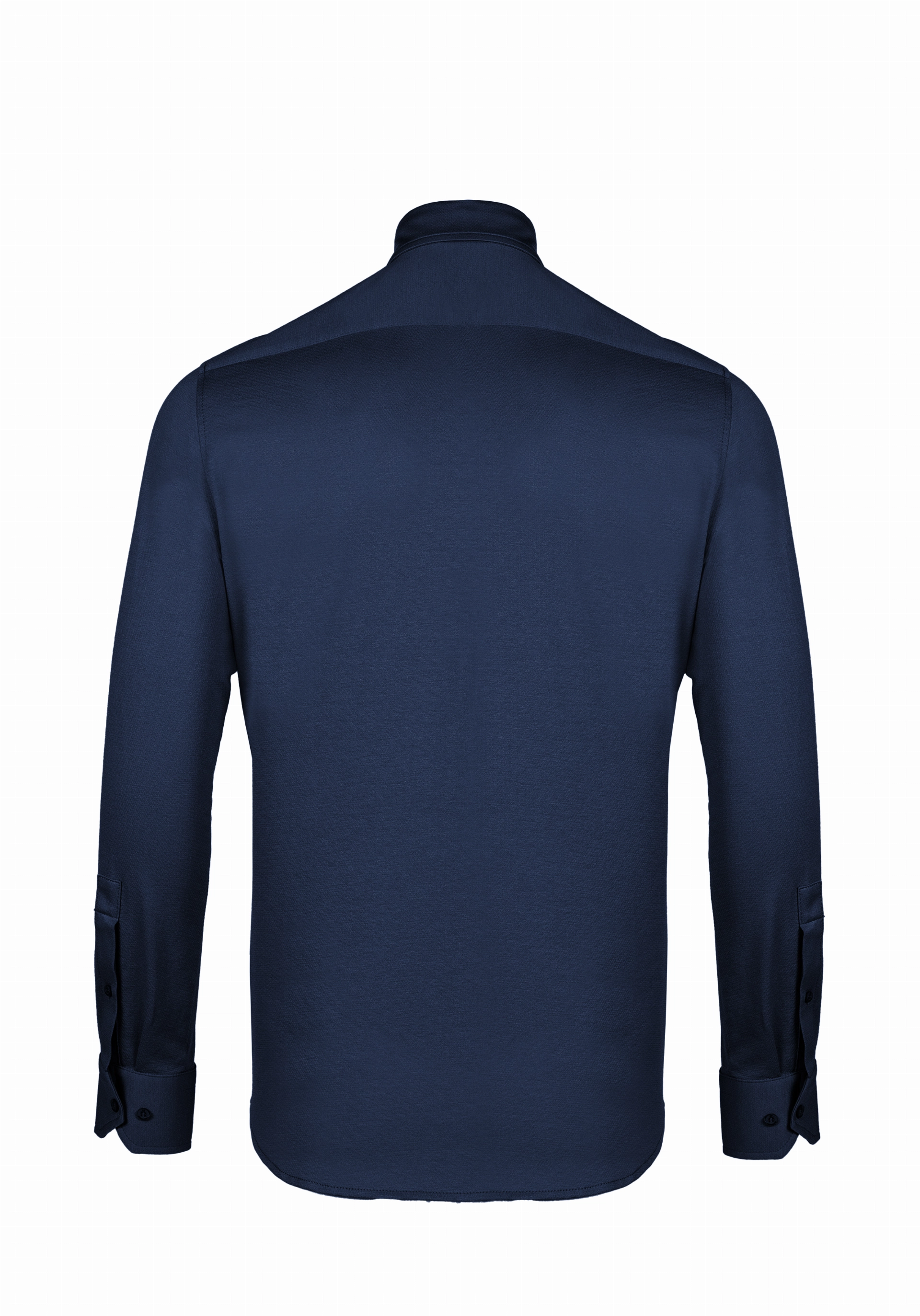 Shirt van katoen en cashmere | Blue