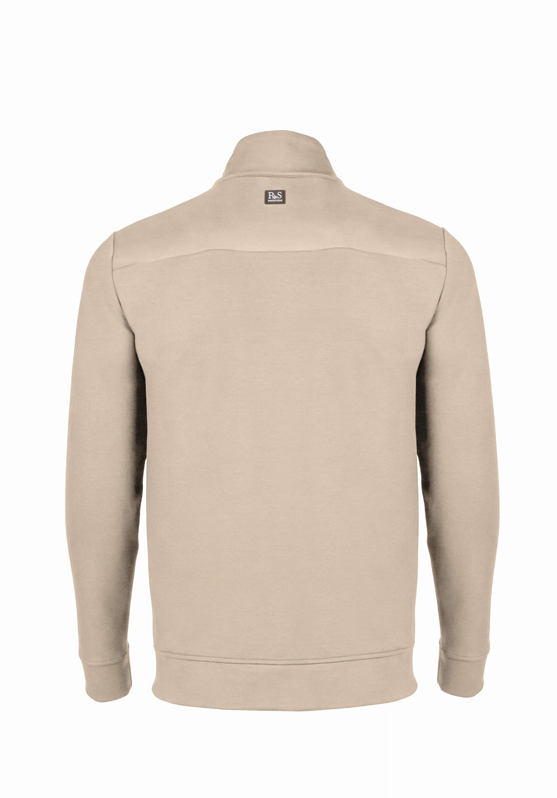 Shirt van katoen en cashmere | Beige