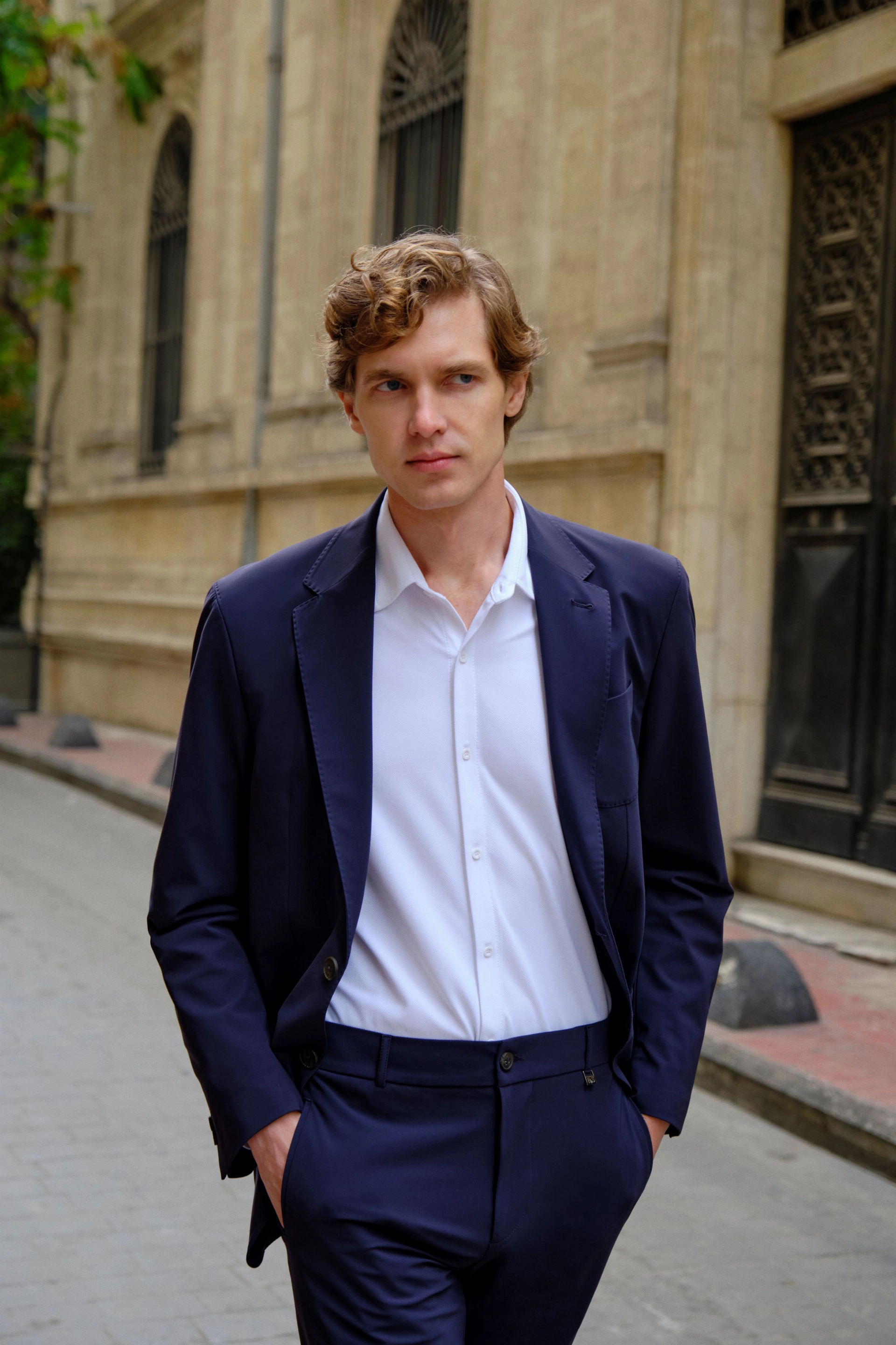 Shirt van katoen en cashmere | White