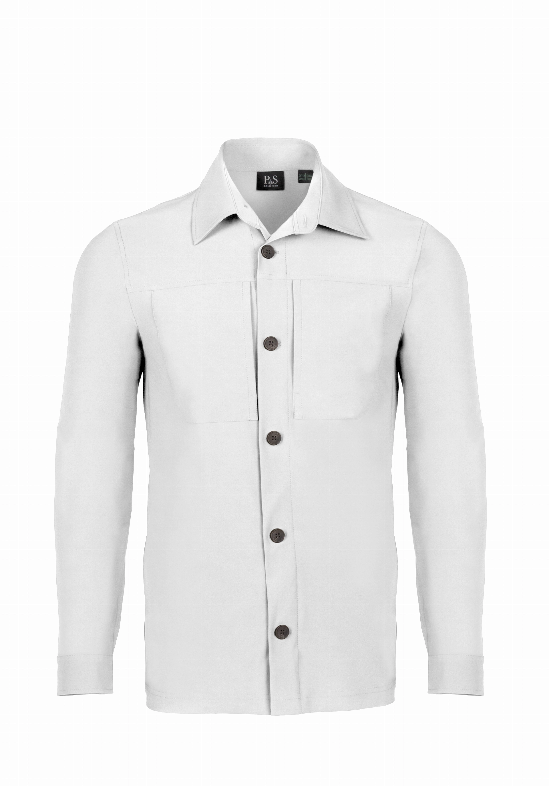 Shirt van katoen en cashmere | White