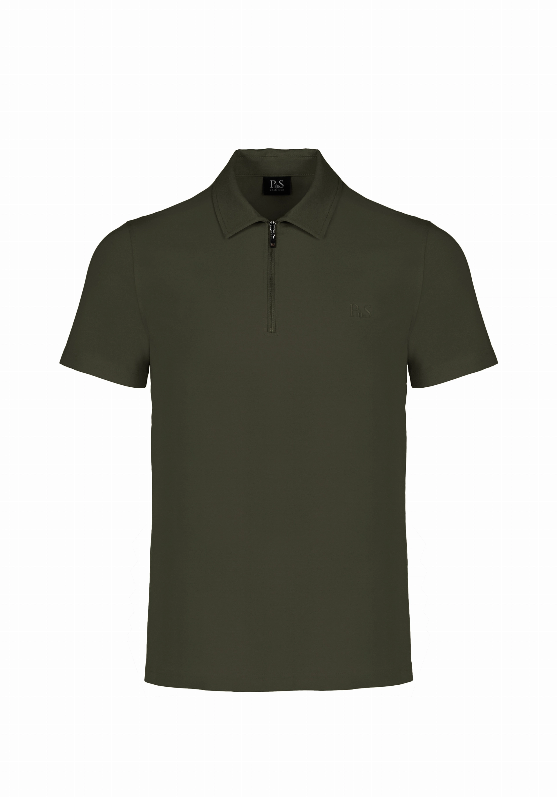 Shirt van katoen en cashmere | Green