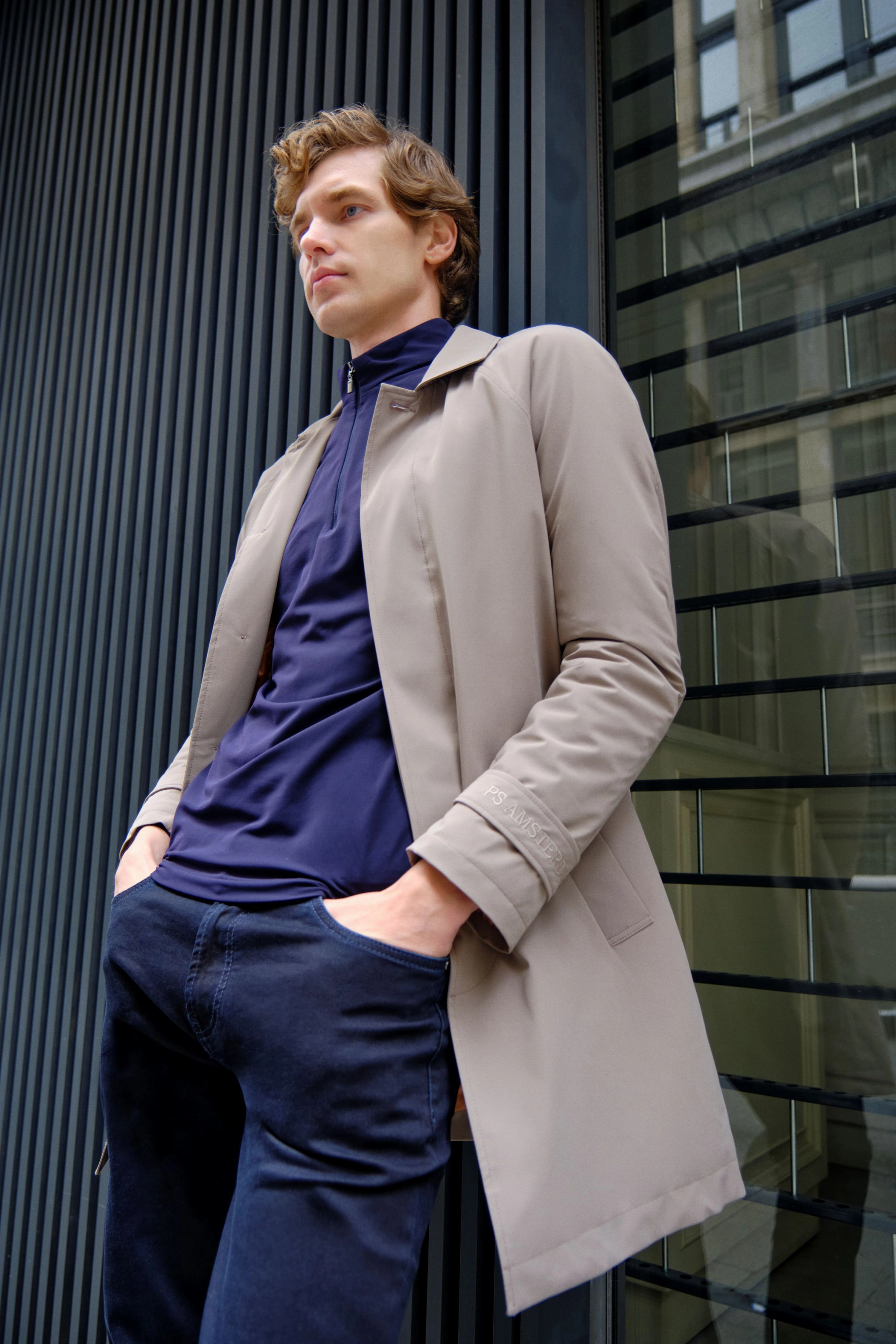 Shirt van katoen en cashmere | Grey