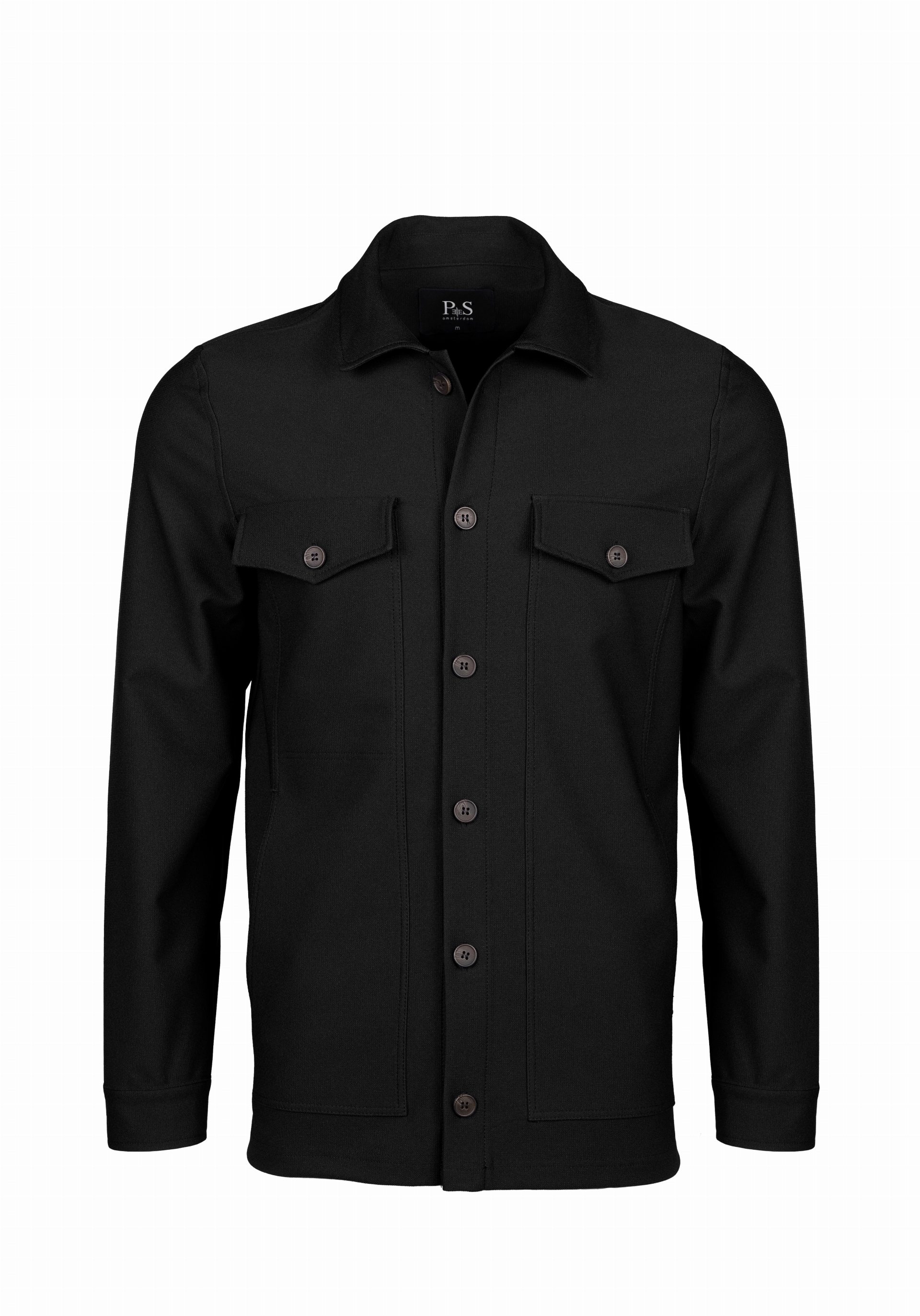 Shirt van katoen en cashmere | Black