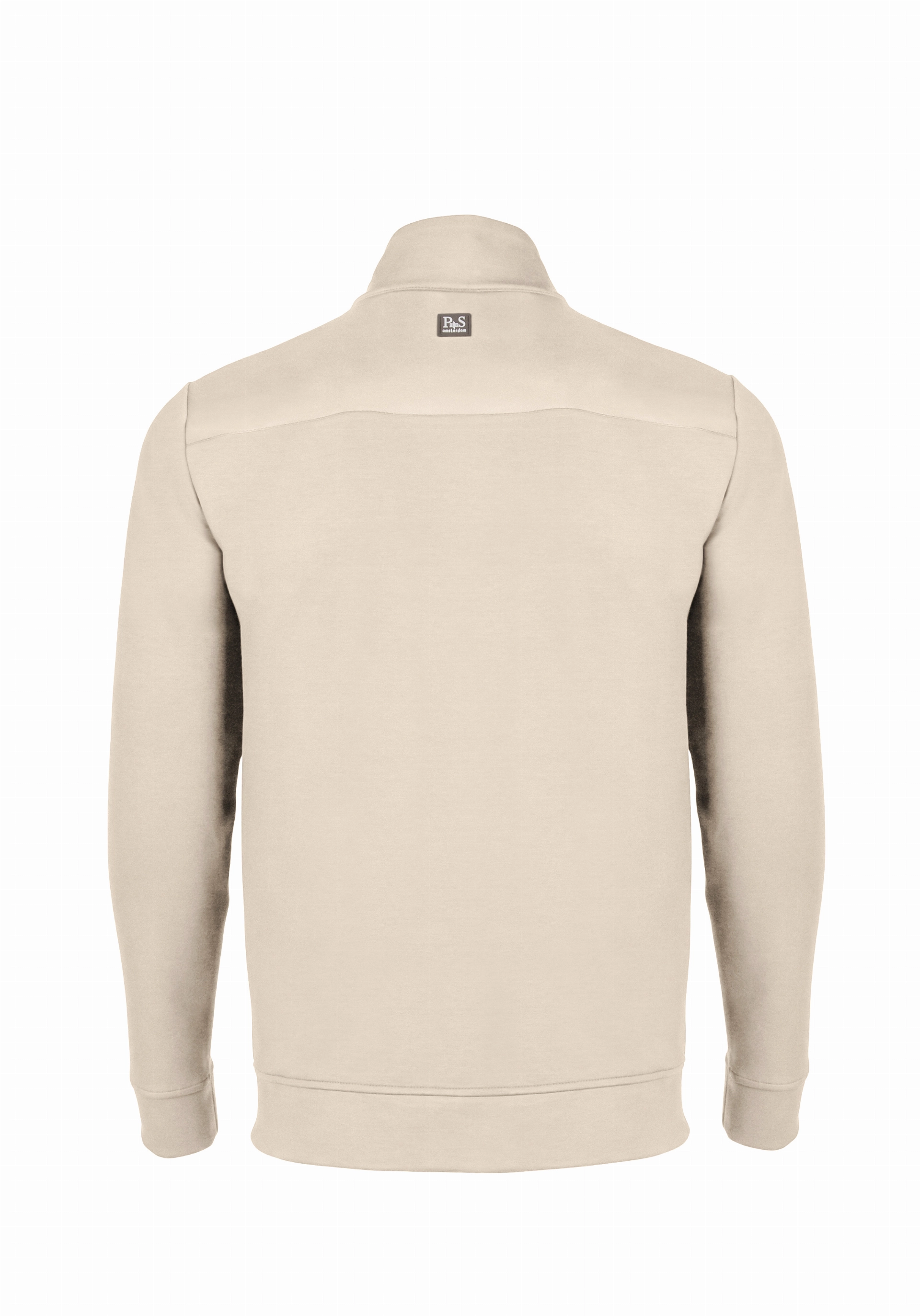 Shirt van katoen en cashmere | Beige