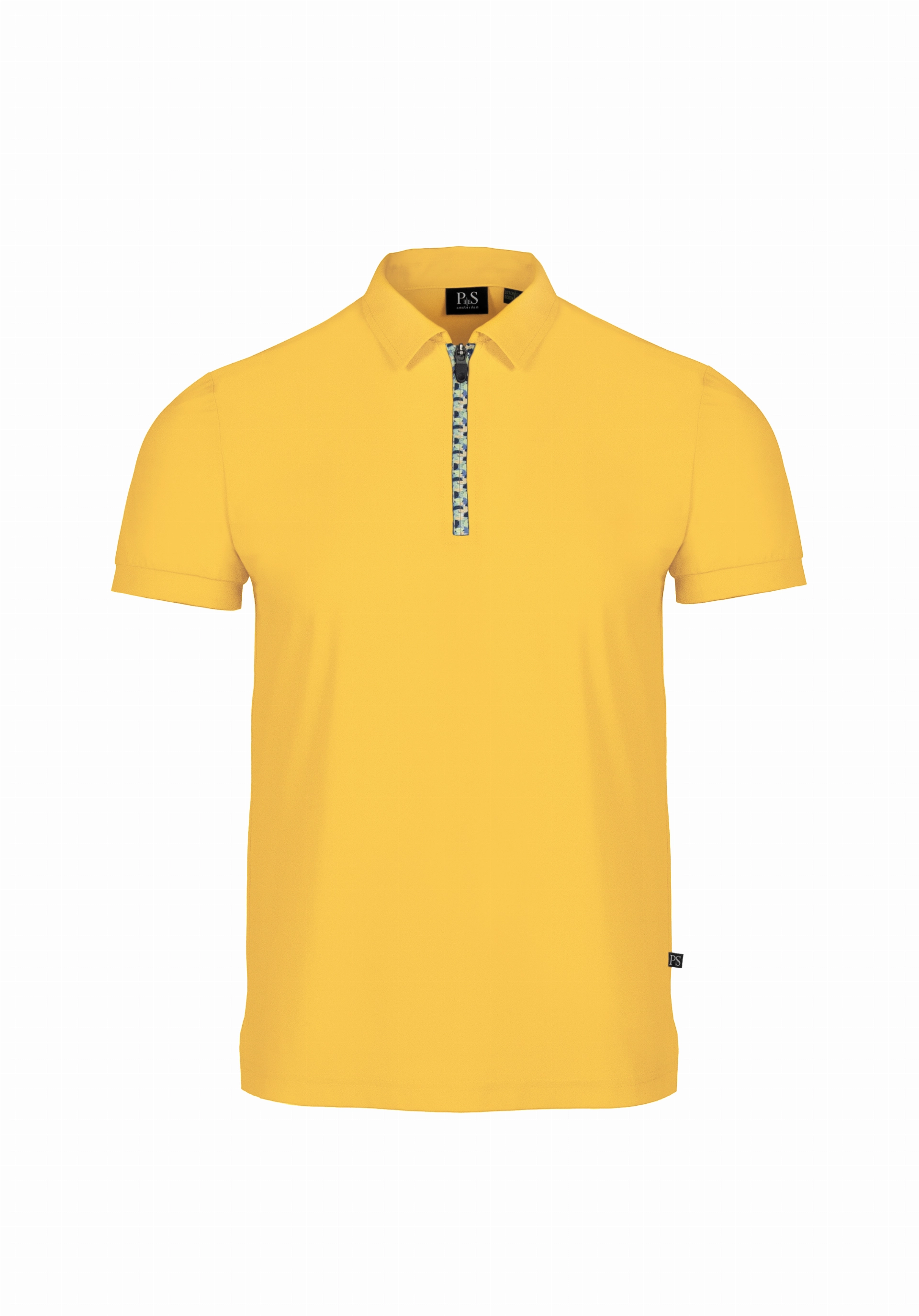 Shirt van katoen en cashmere | Yellow