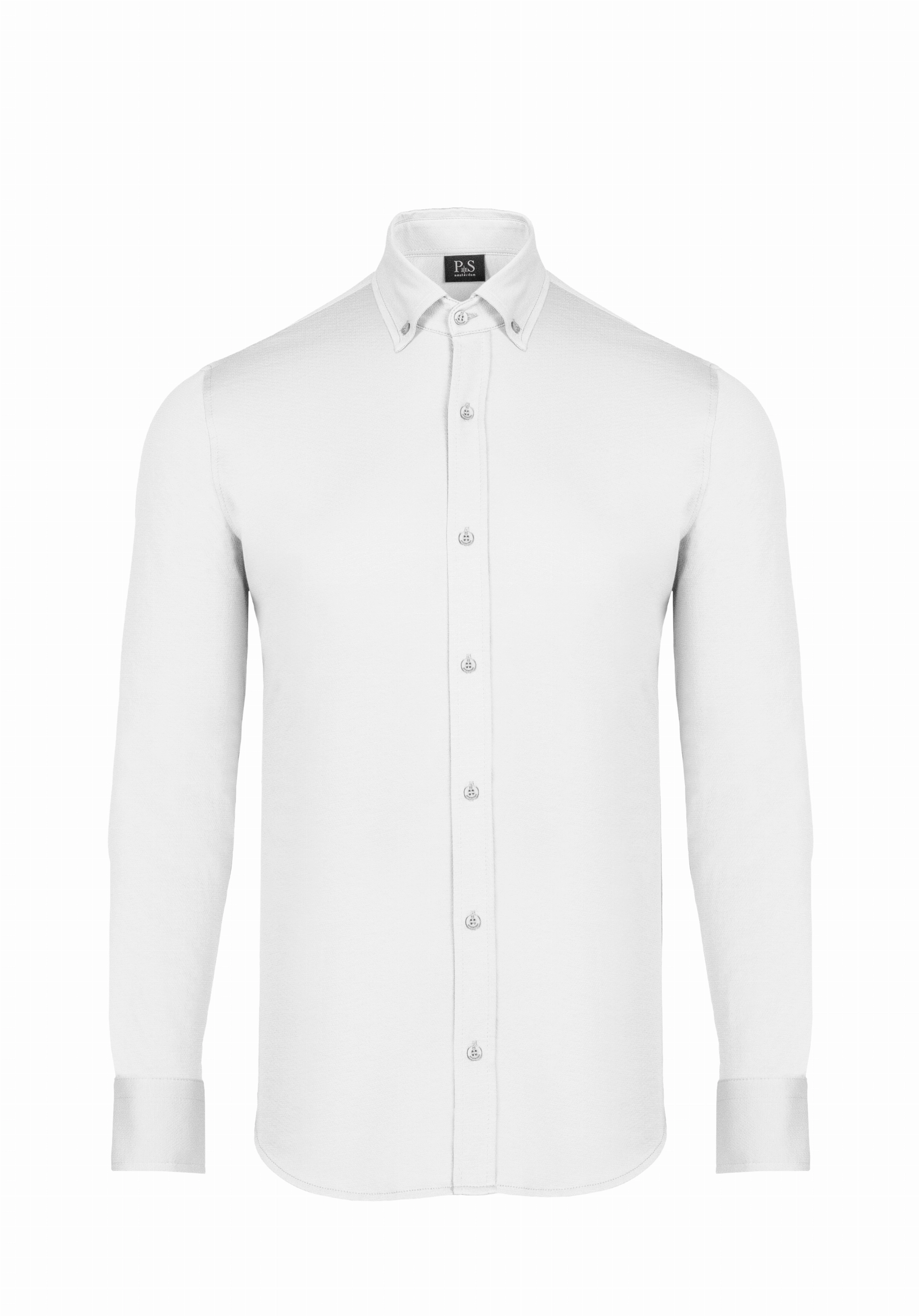 Shirt van katoen en cashmere | White