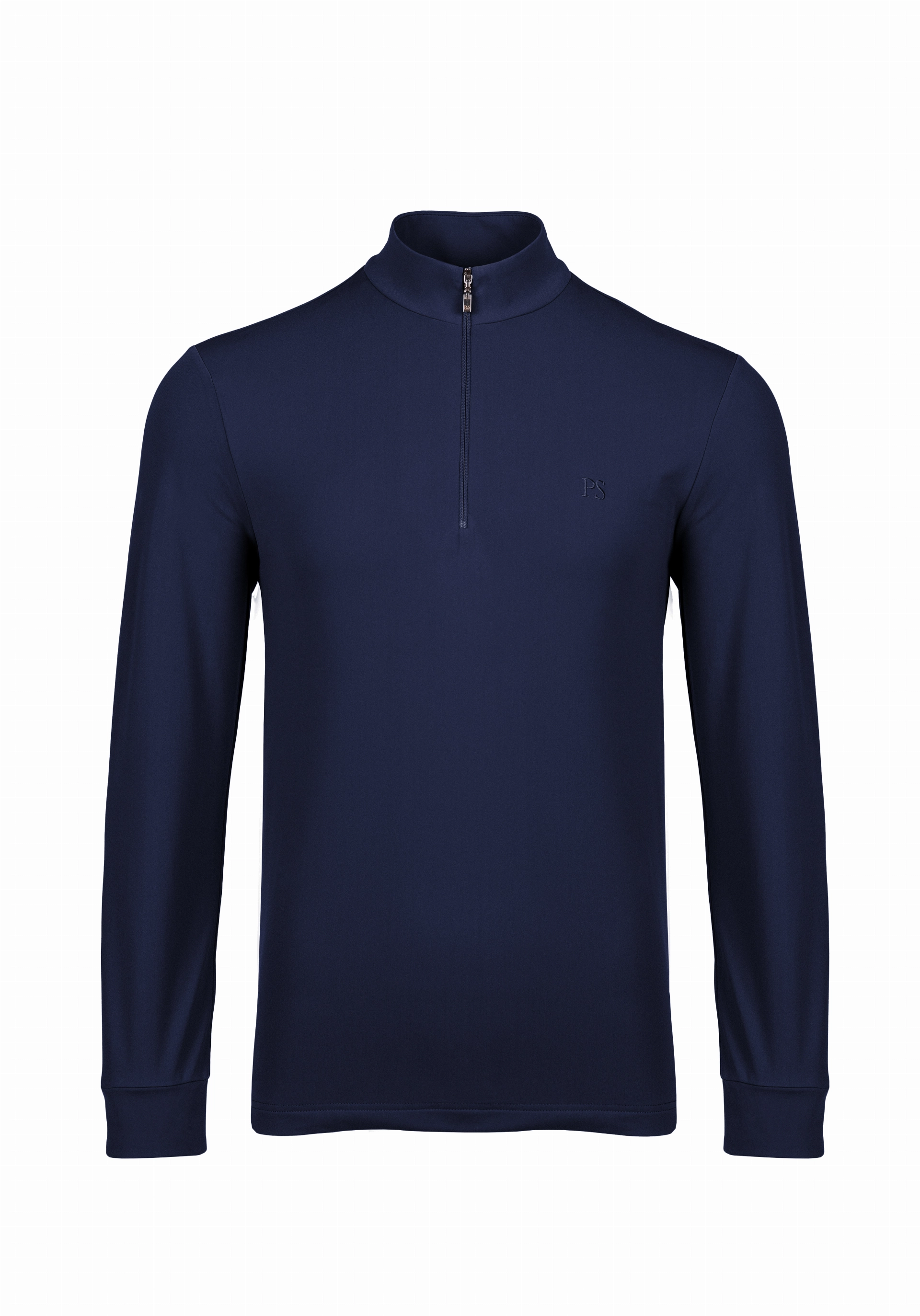 Shirt van katoen en cashmere | Blue