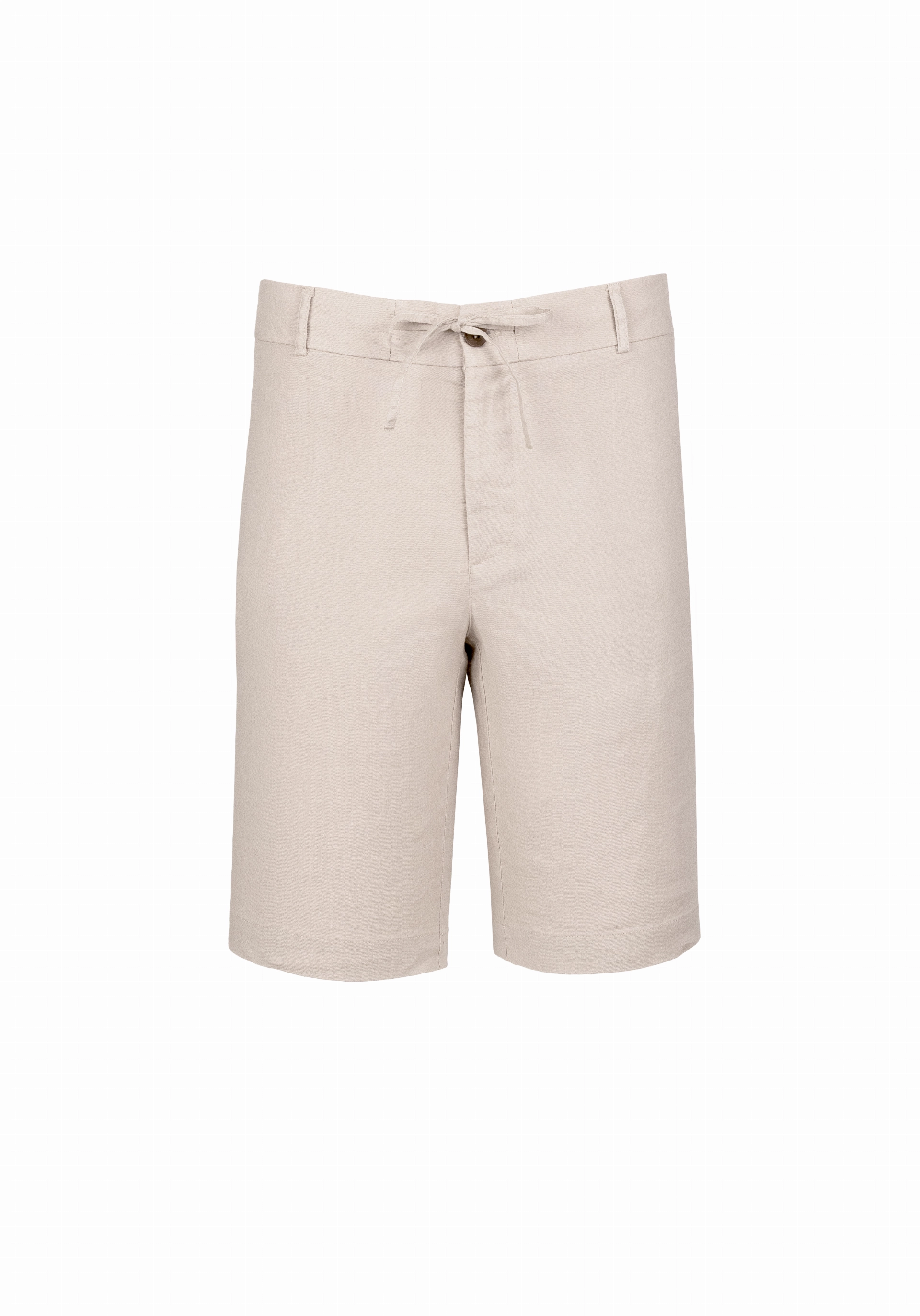 Shirt van katoen en cashmere | Beige