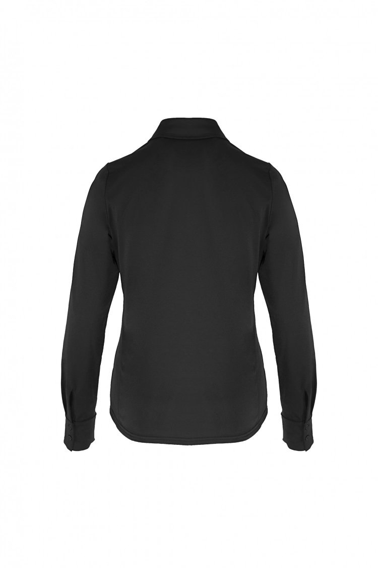 Shirt van katoen en cashmere | Black