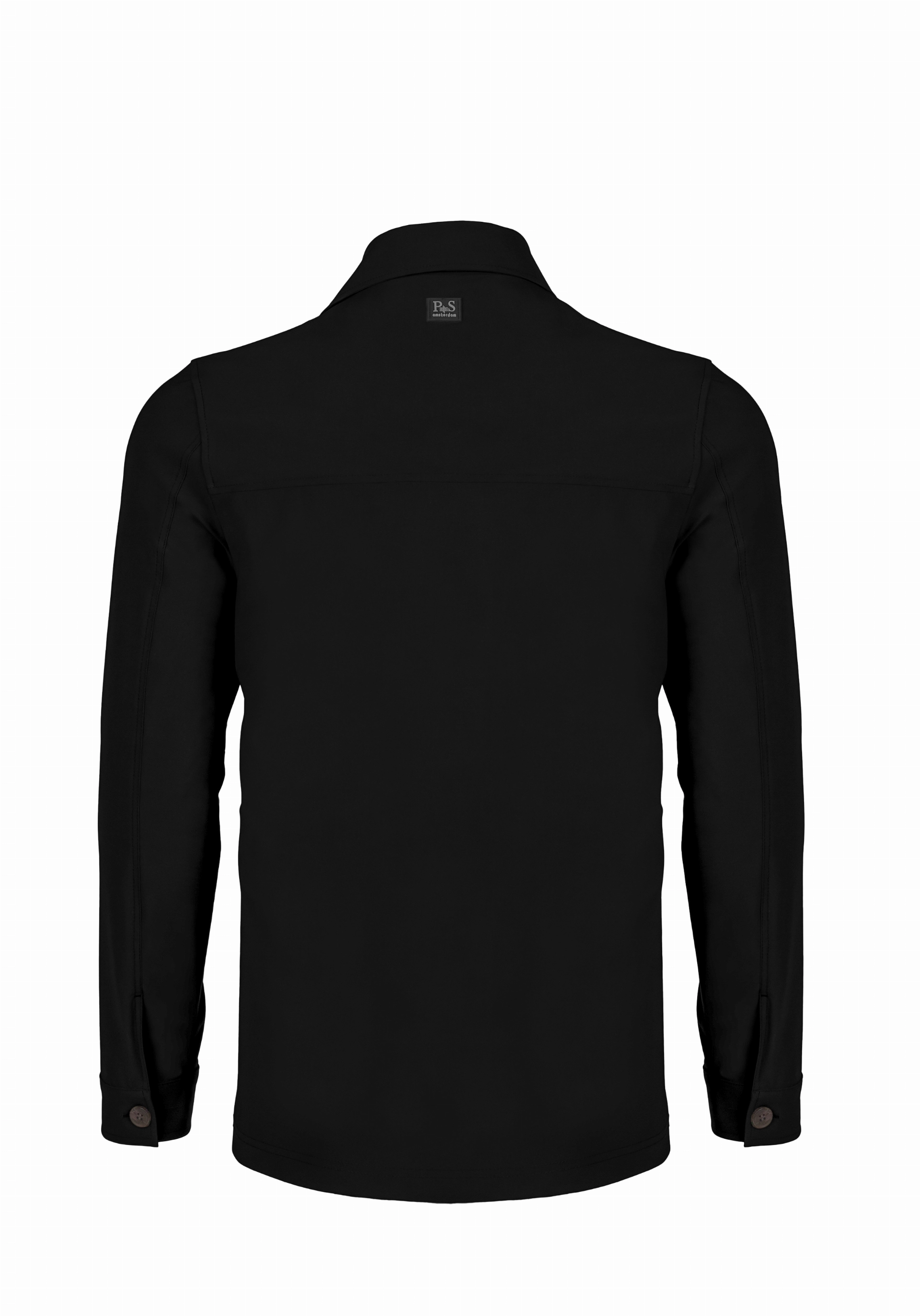 Shirt van katoen en cashmere | Black