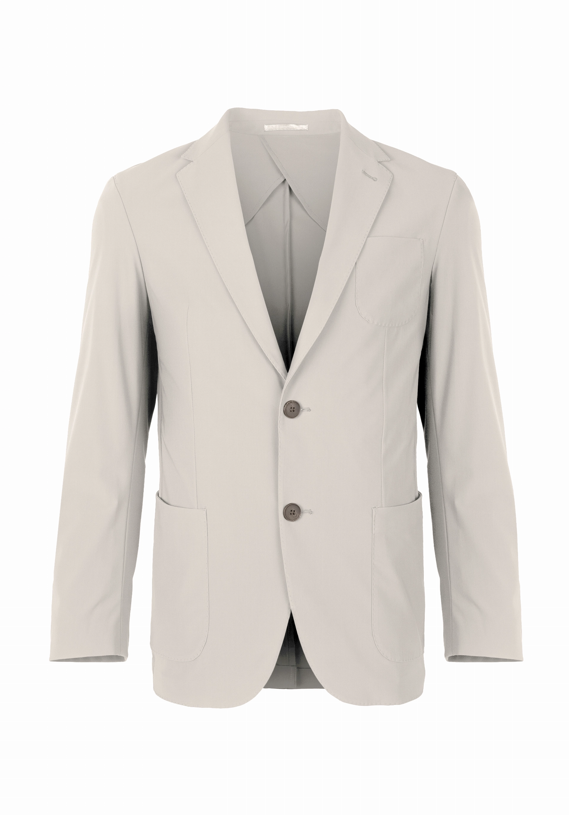 Shirt van katoen en cashmere | Beige