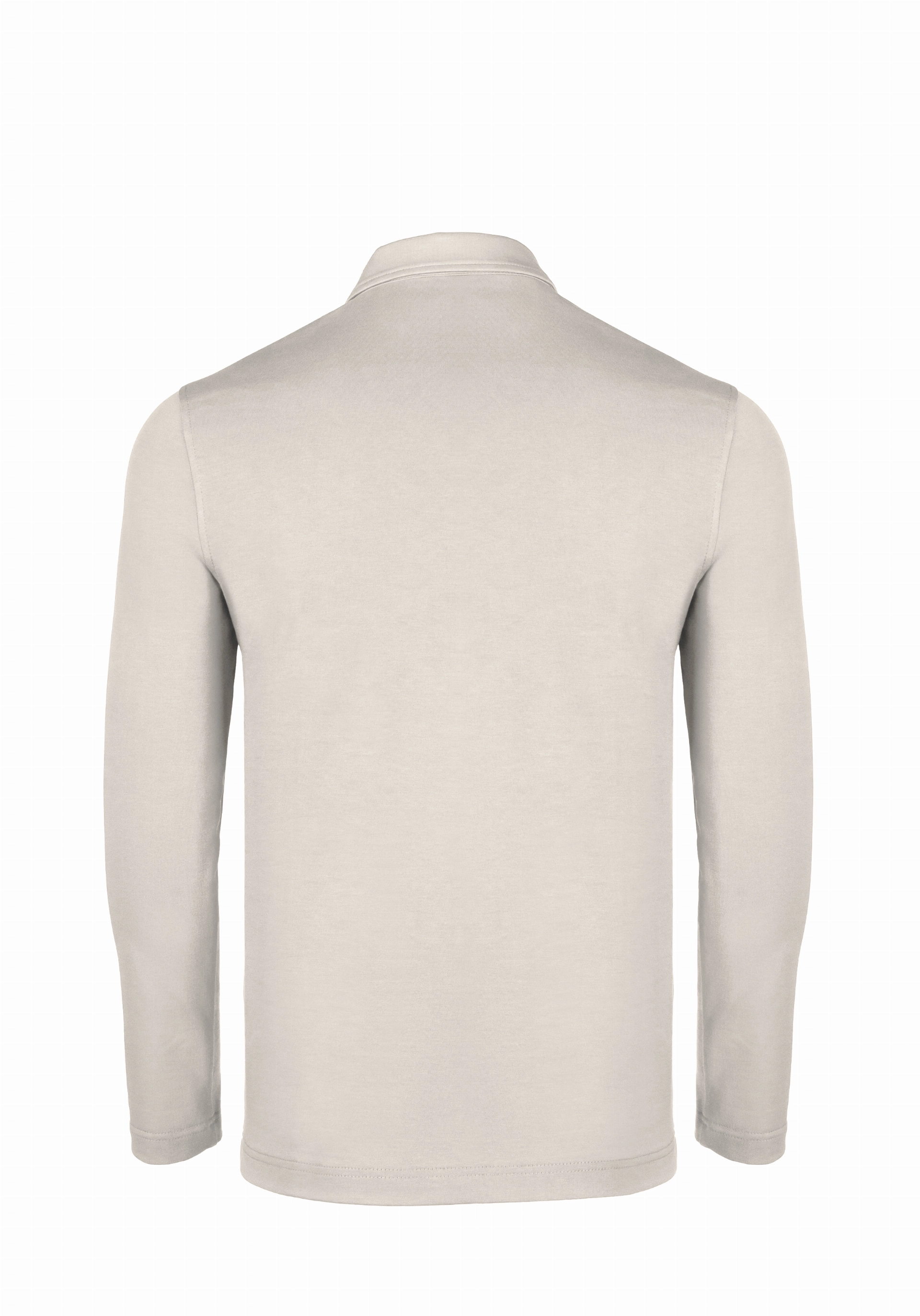 Shirt van katoen en cashmere | Beige