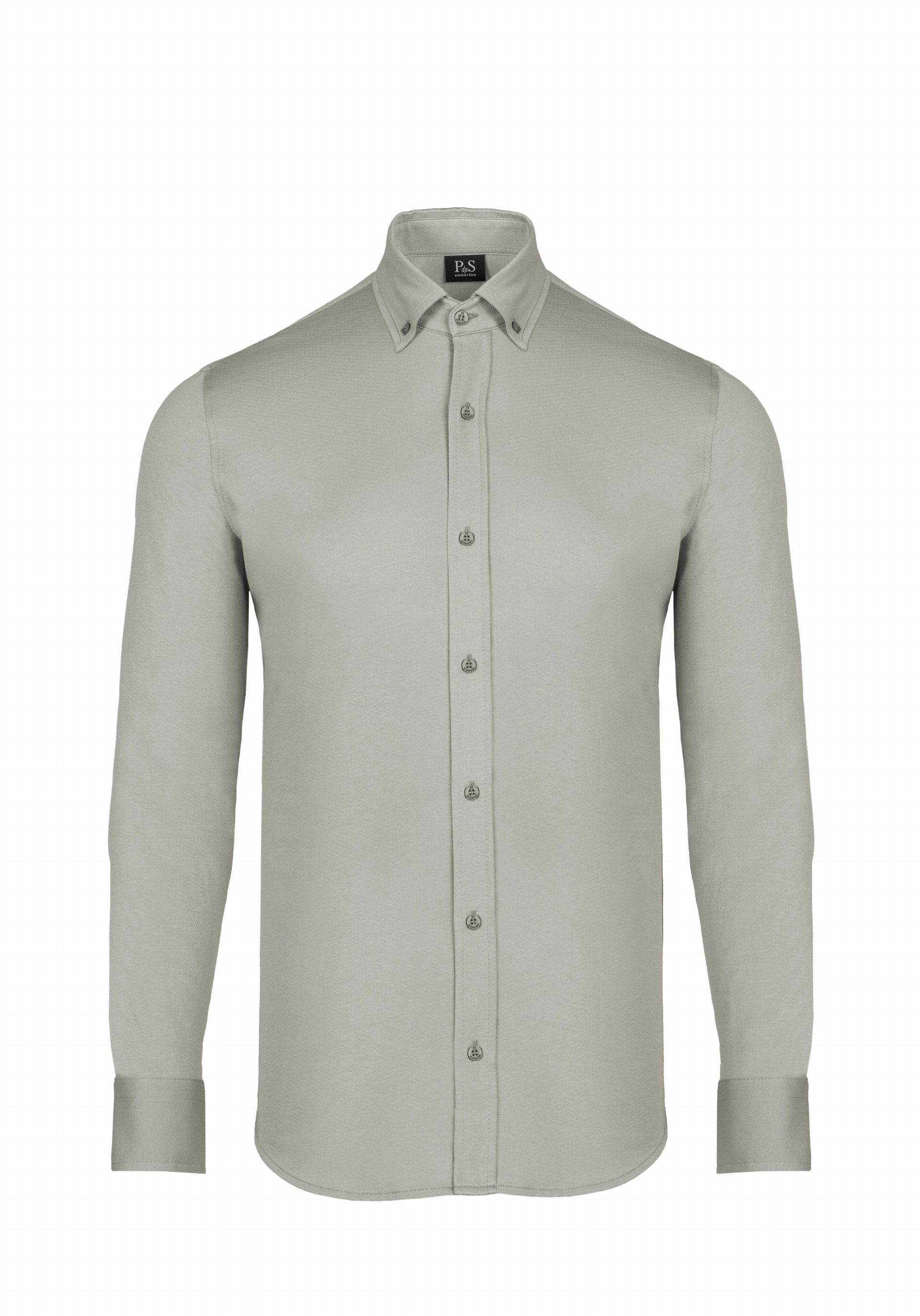 Shirt van katoen en cashmere | Grey