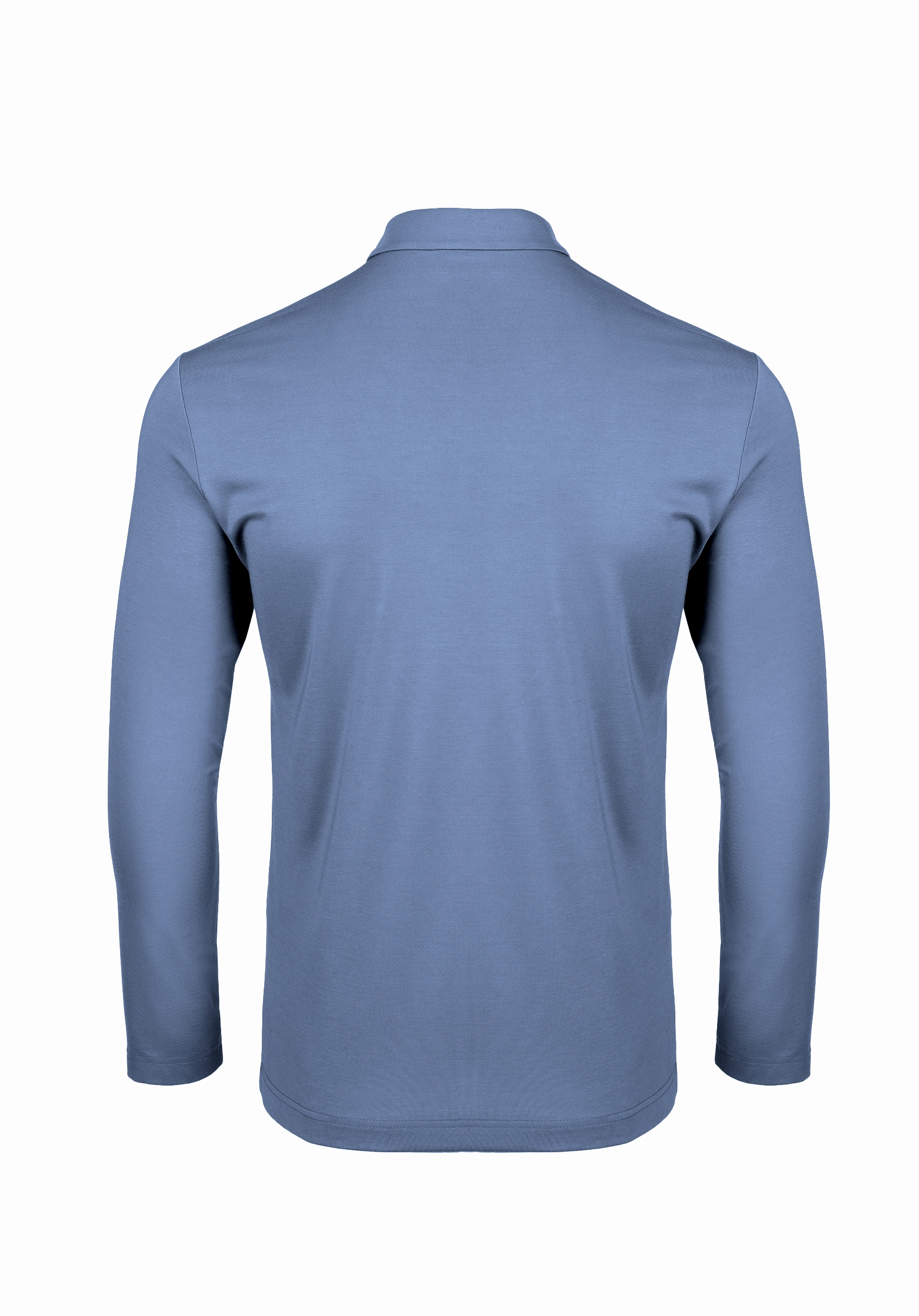 Shirt van katoen en cashmere | Blue