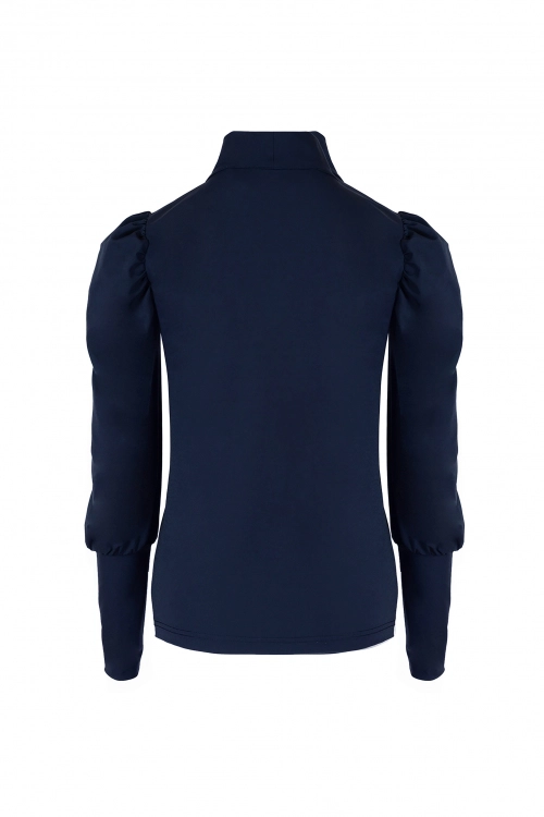 Shirt van katoen en cashmere | Blue