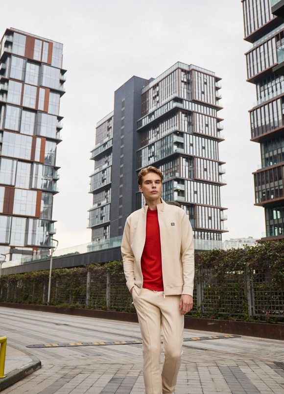 Shirt van katoen en cashmere | Red