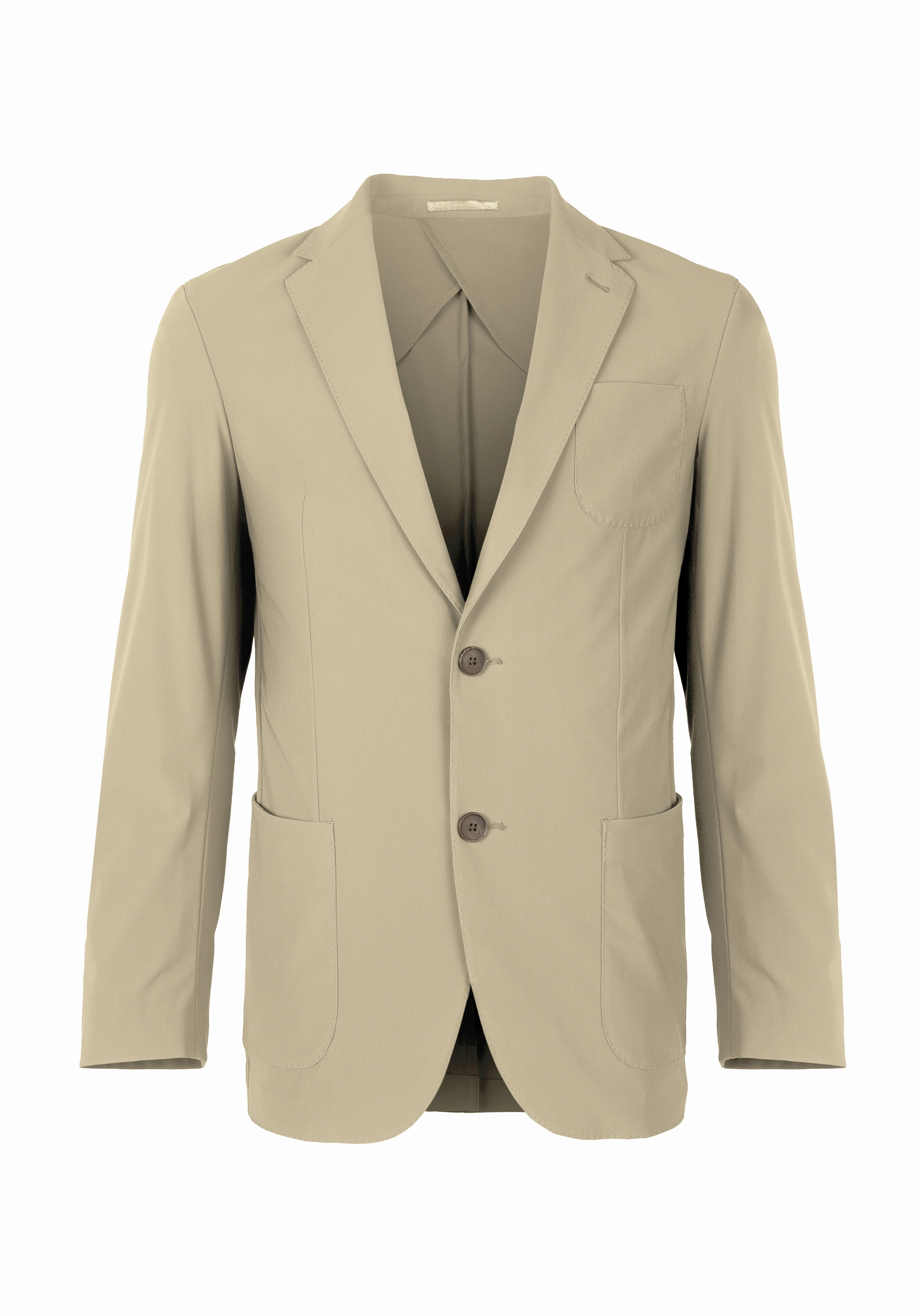 Shirt van katoen en cashmere | Beige