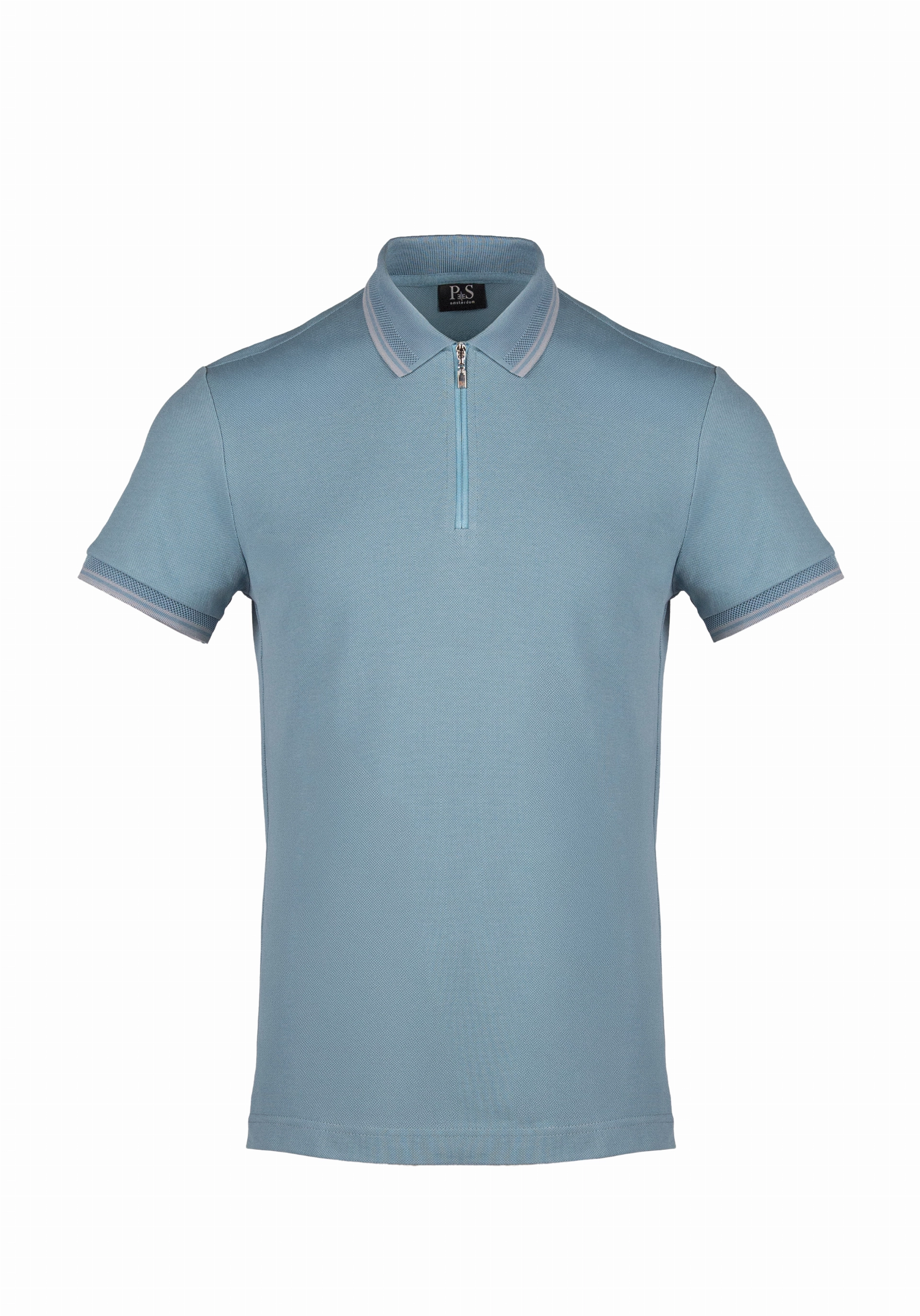 Shirt van katoen en cashmere | Blue