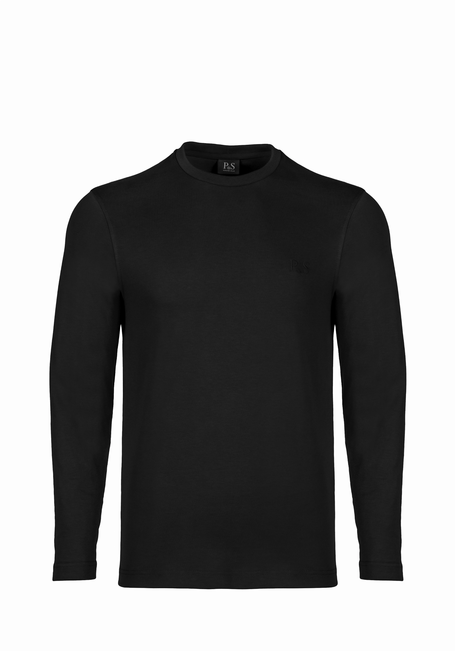 Shirt van katoen en cashmere | Black