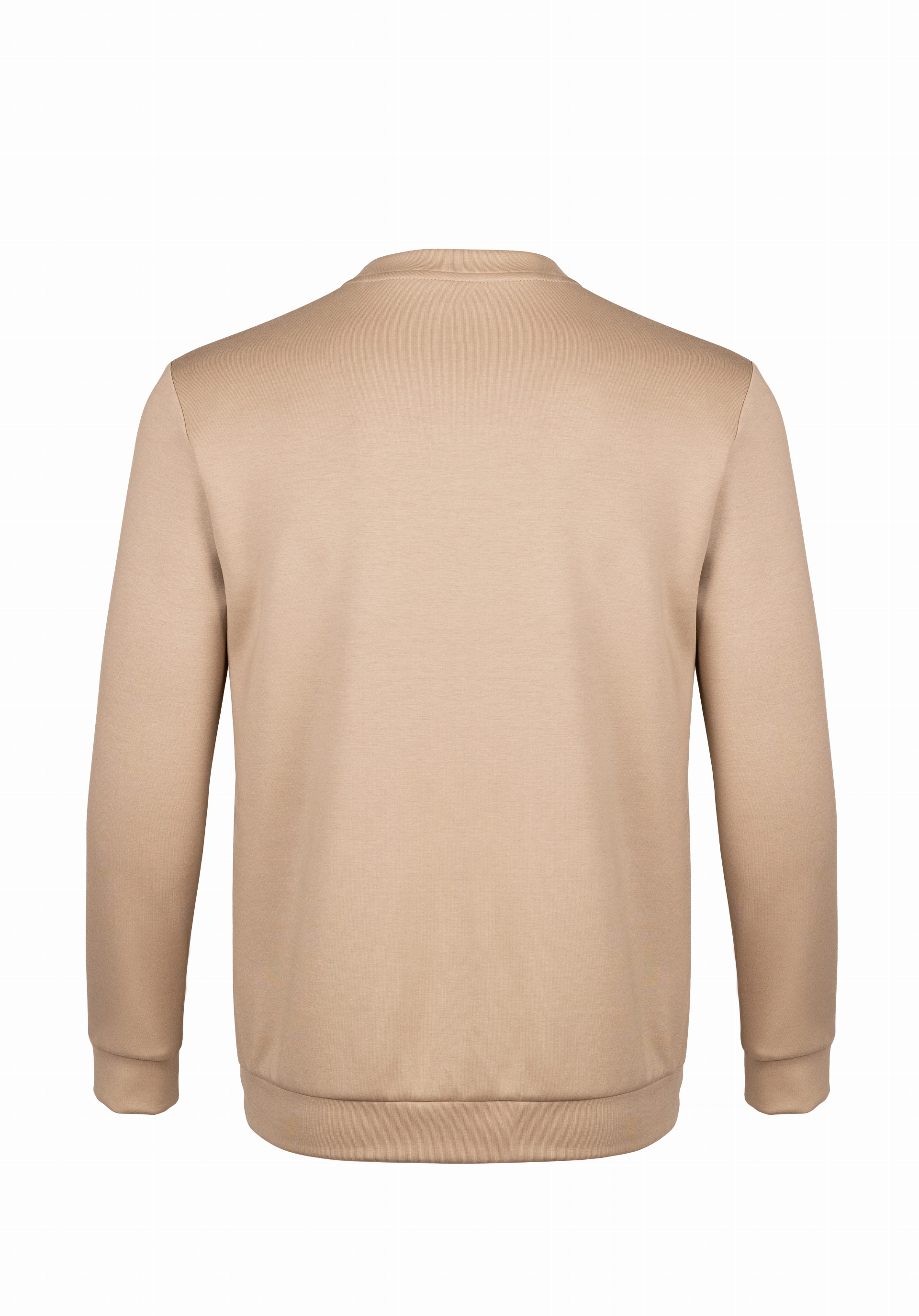 Shirt van katoen en cashmere | Beige