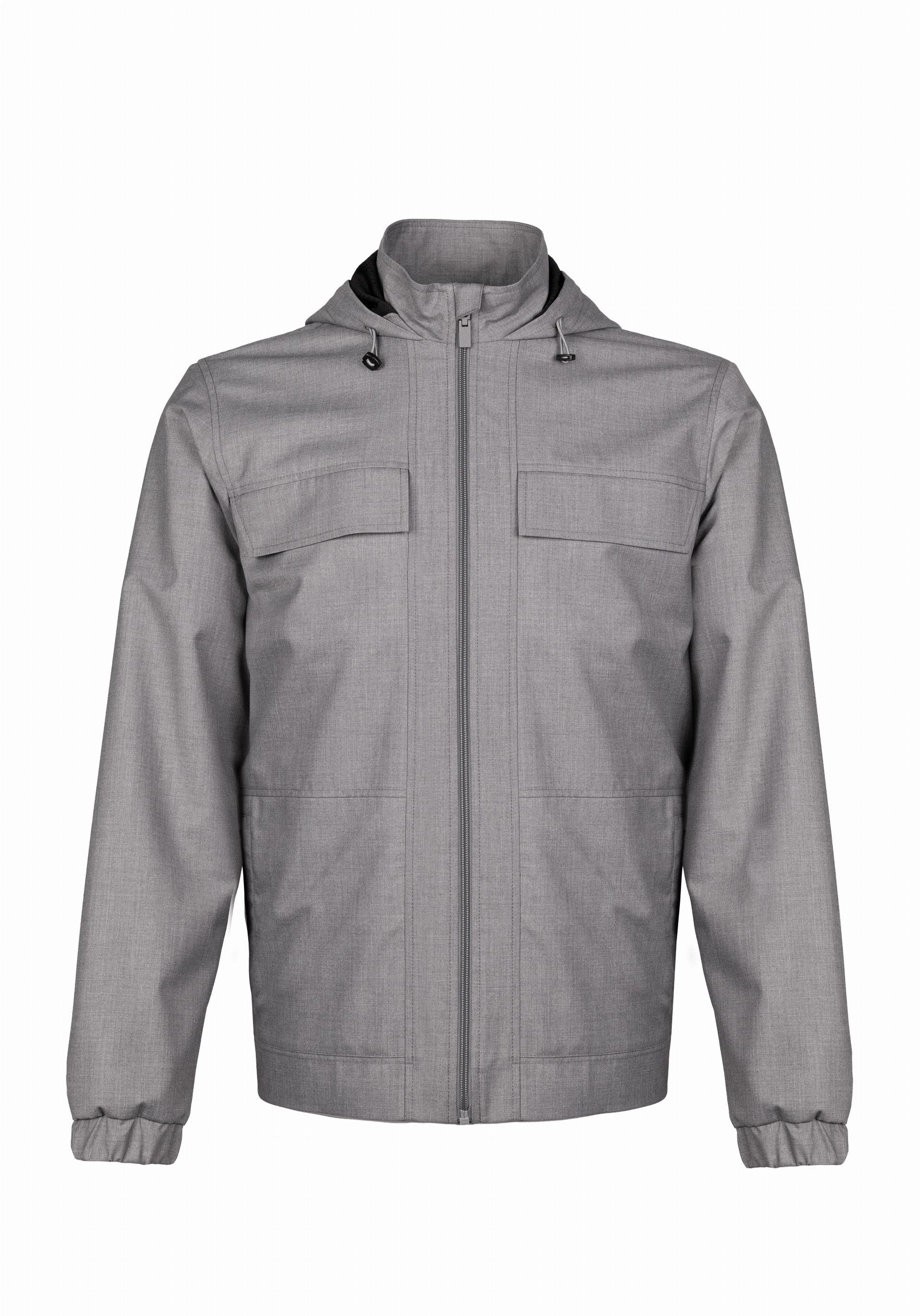 Shirt van katoen en cashmere | Grey