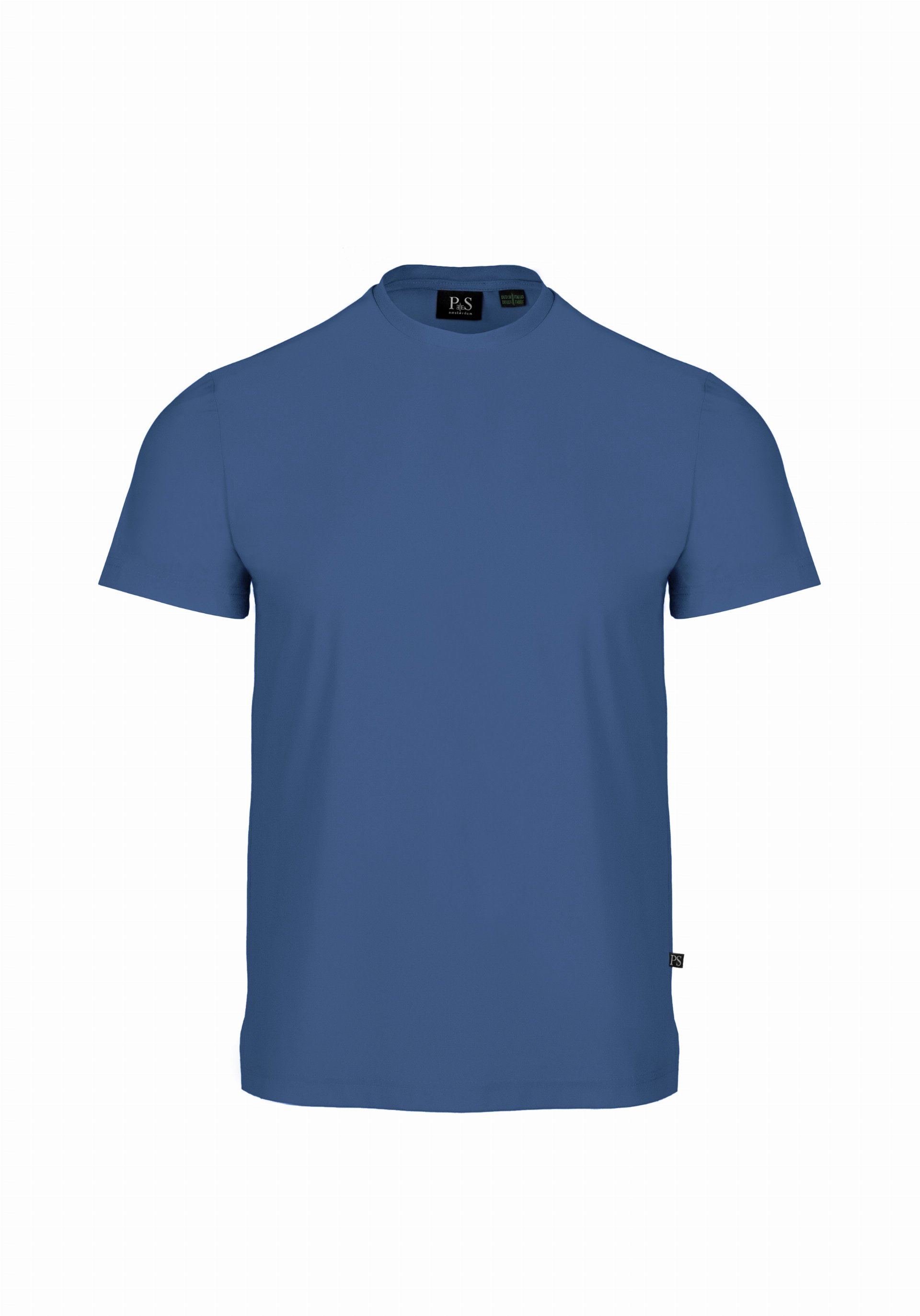 Shirt van katoen en cashmere | Blue