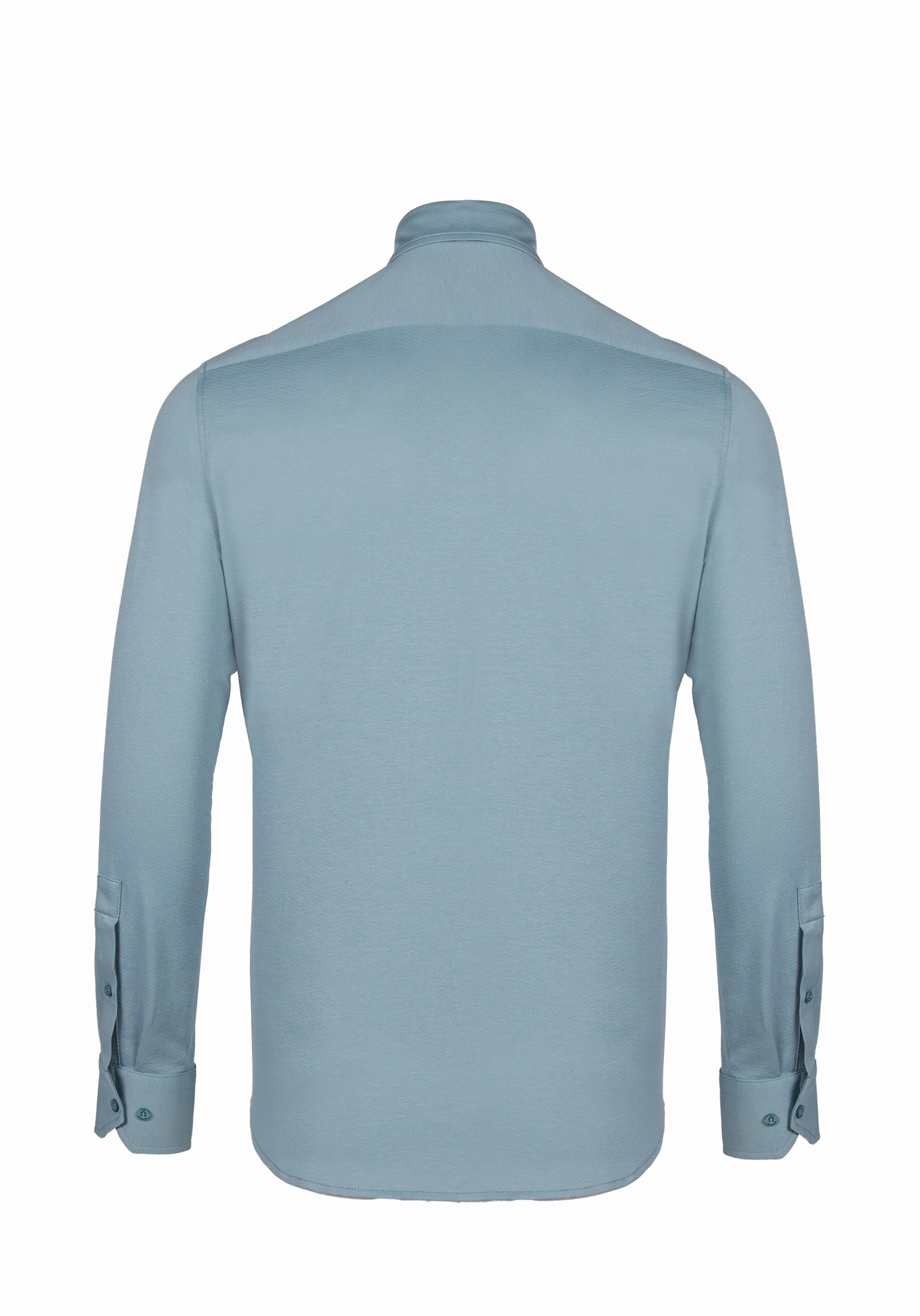 Shirt van katoen en cashmere | Blue